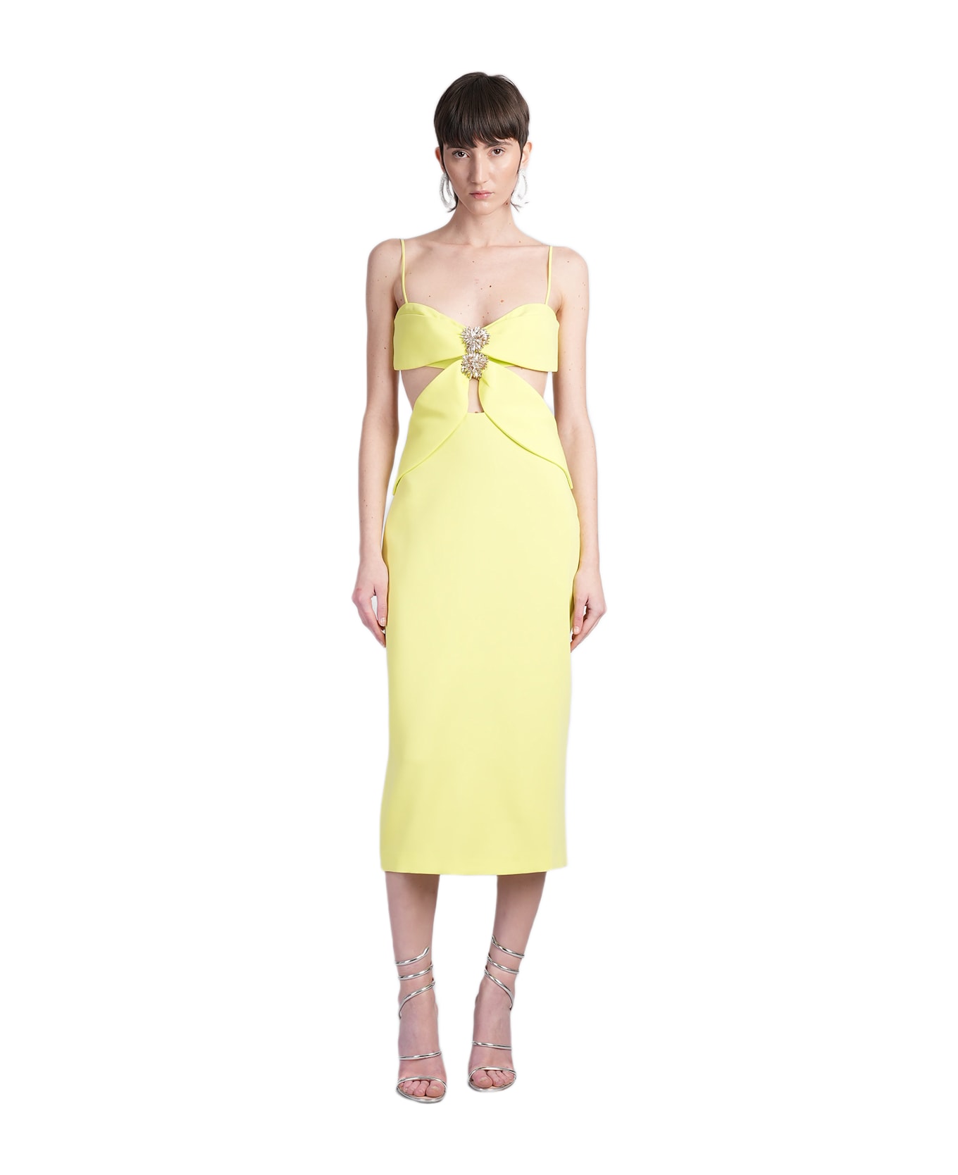 Costarellos Arina Dress Woman In Green Polyester - green