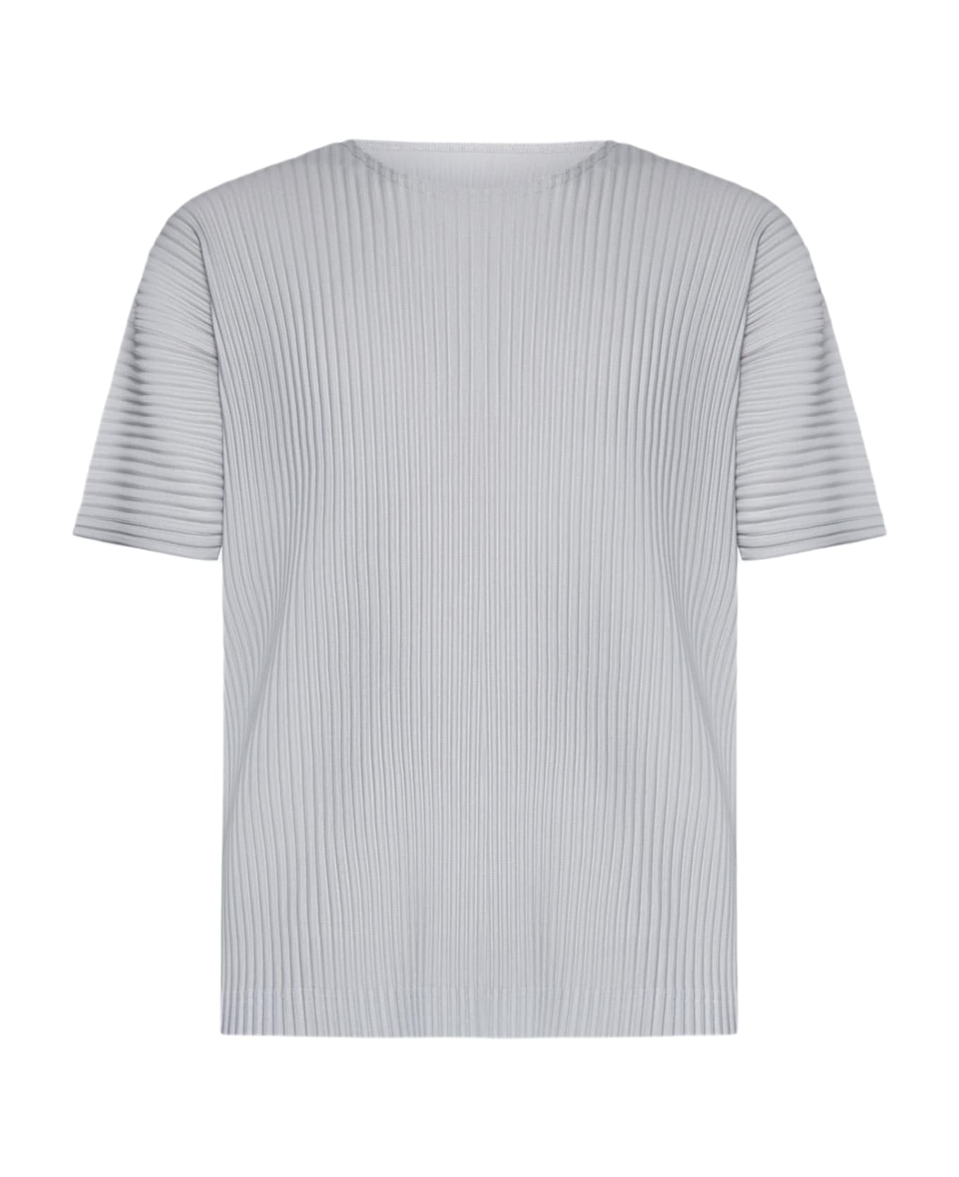 Homme Plissé Issey Miyake Pleated Fabric T-shirt - Light Grey