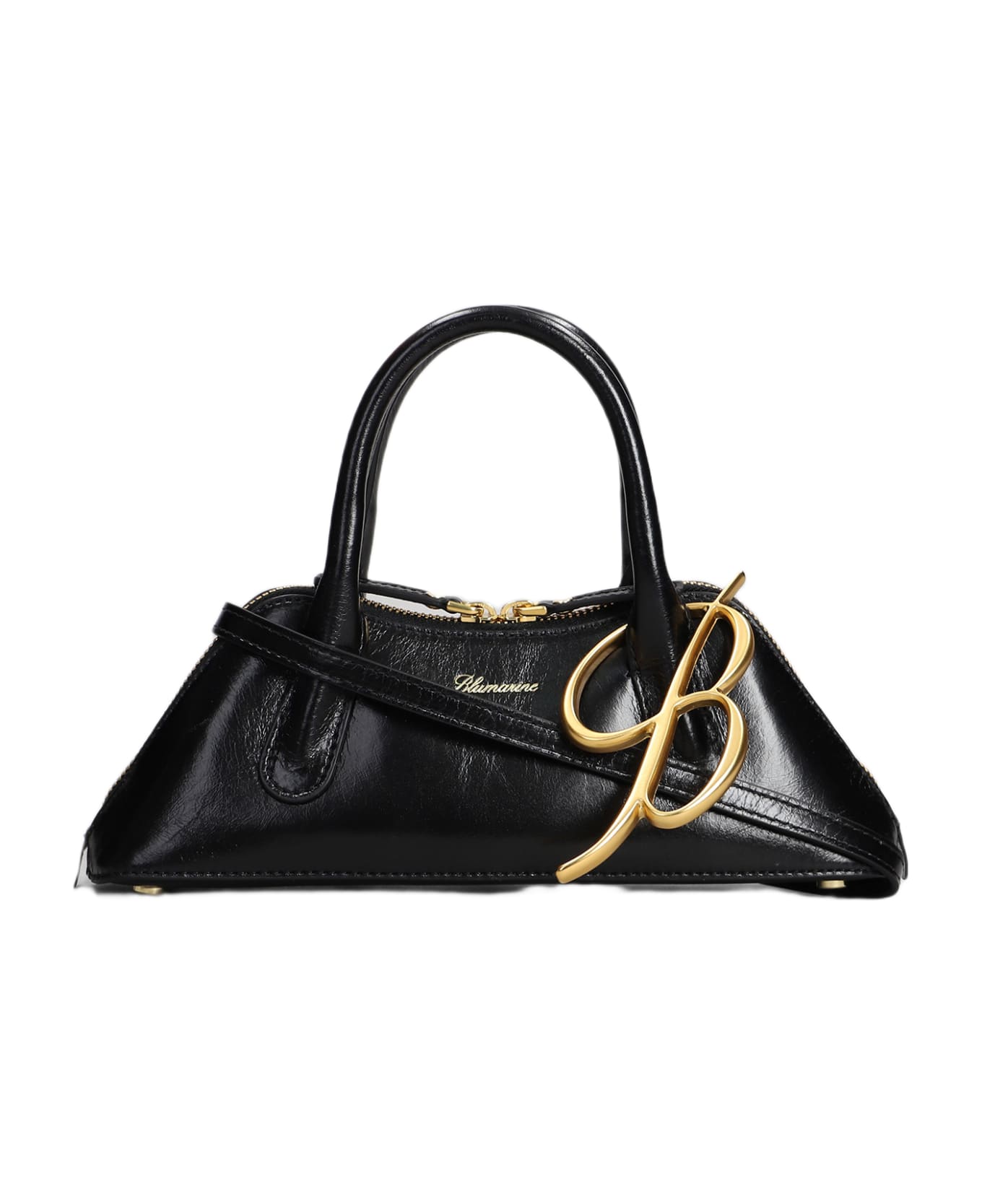 Blumarine Shoulder Bag In Black Leather - BLACK トートバッグ