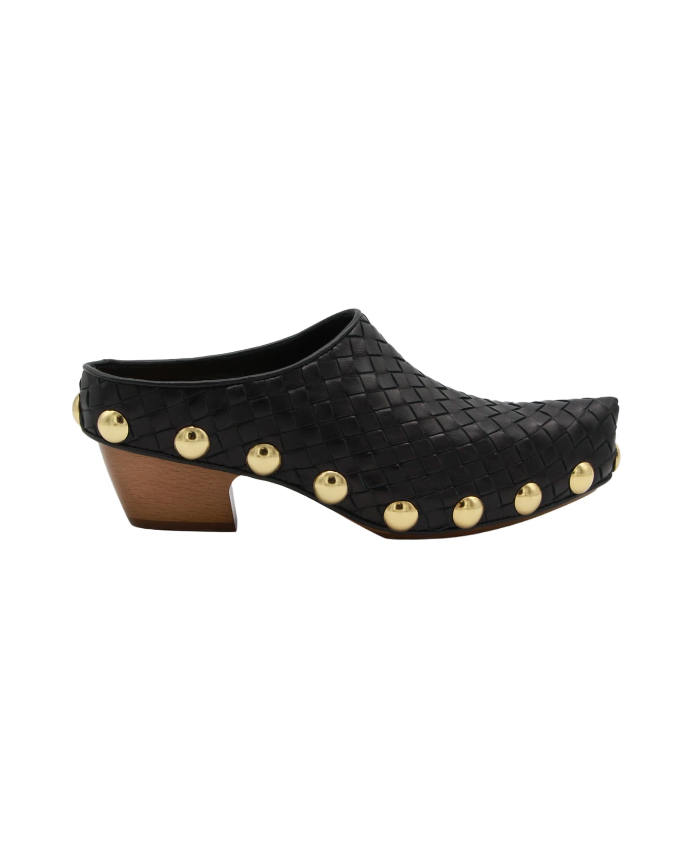 Bottega Veneta Black Leather Gondola Pumps - Black