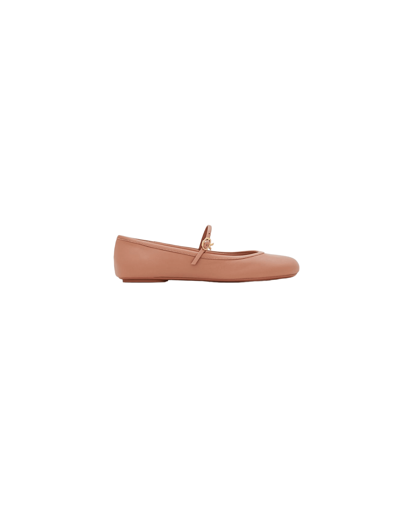 Gianvito Rossi Leather Ballet Flat - Rose