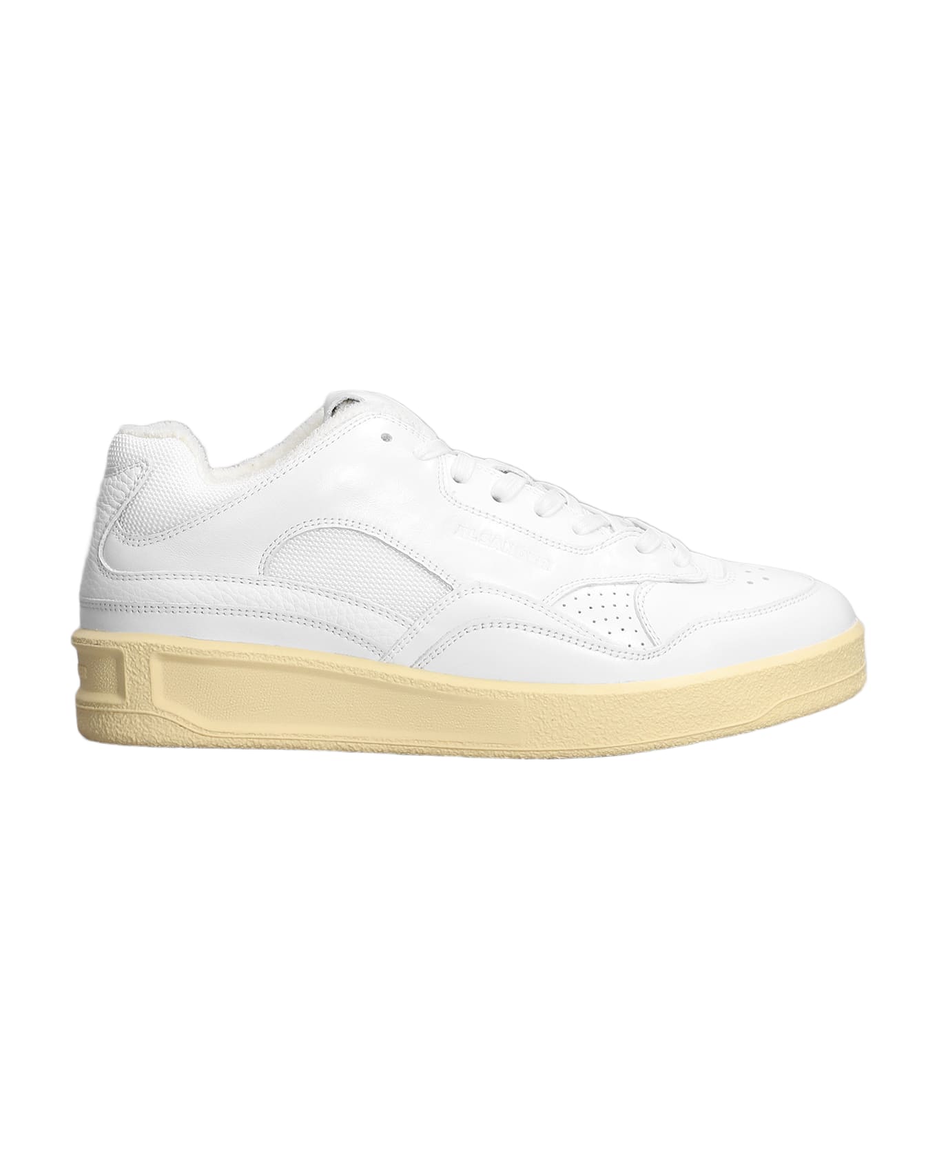 Jil Sander White Leather Sneakers - White
