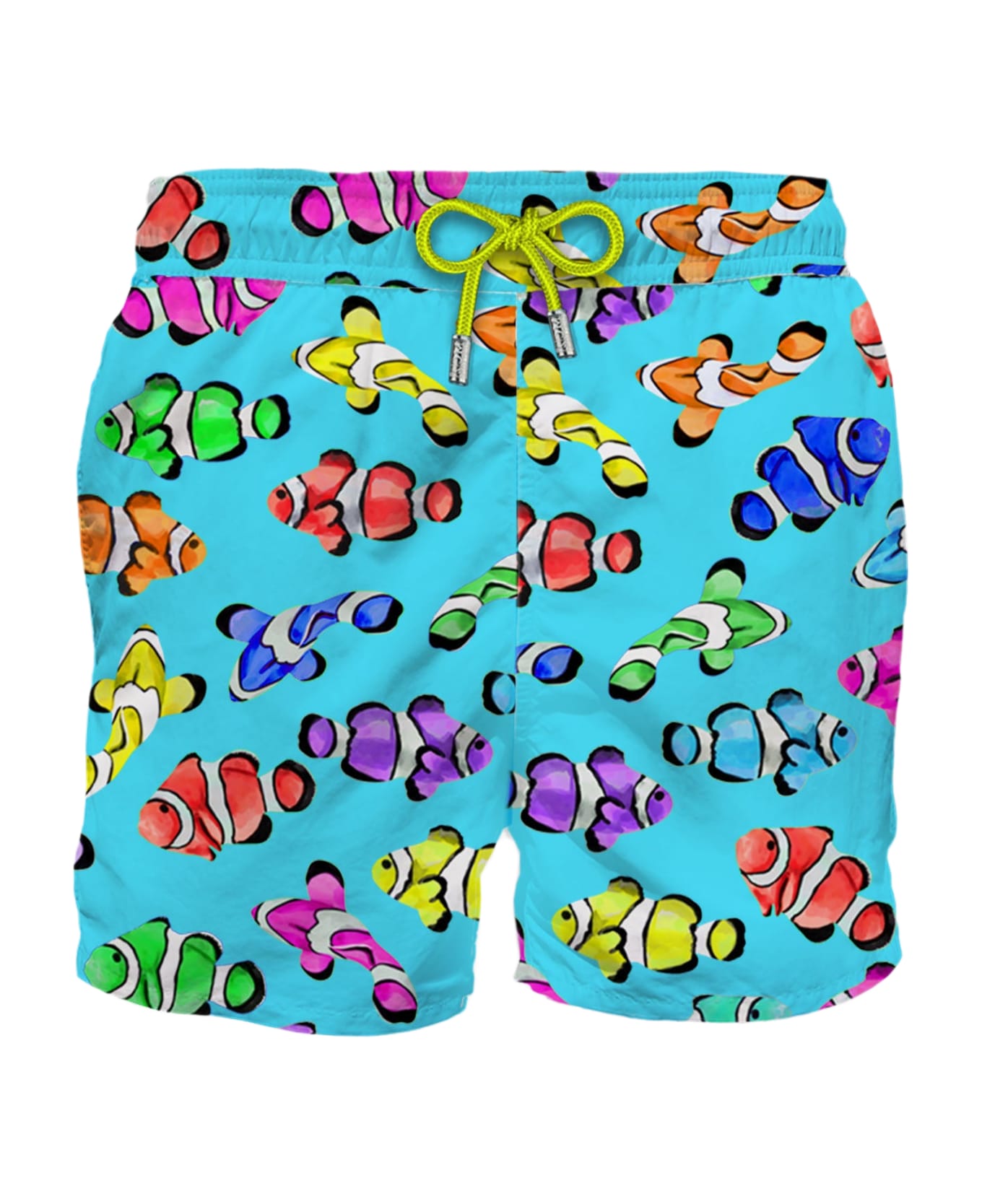 MC2 Saint Barth Man Classic Swim Shorts With Multicolor Clownfish Print - GREEN