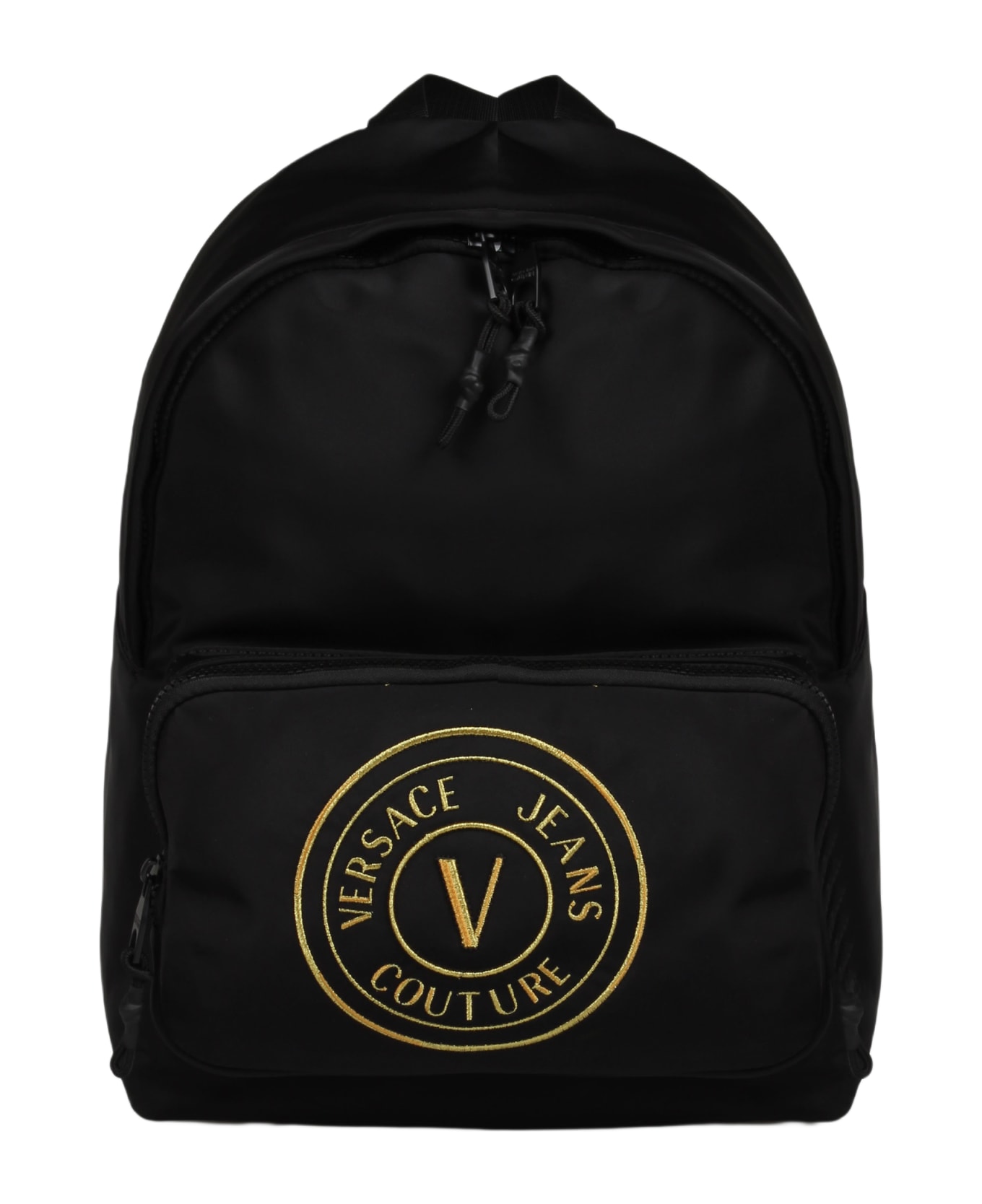 Versace Jeans Couture V-emblem Nylon Backpack - Black