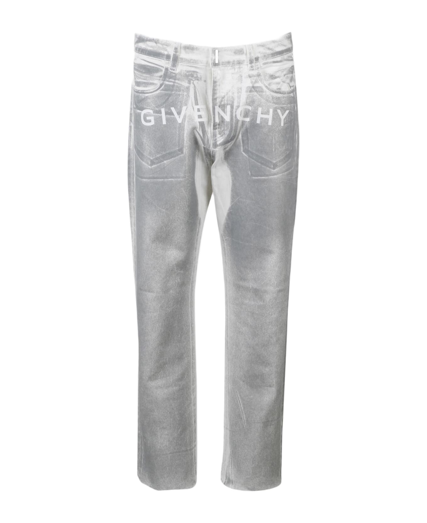 Givenchy Painted Denim Jeans - Grey