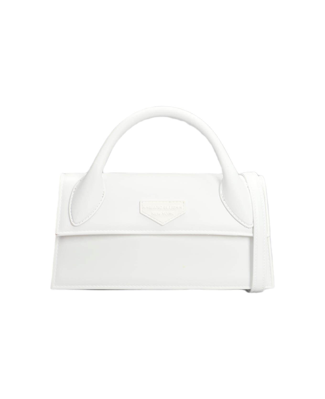 Marc Ellis Flat Arrow Hand Bag In White Pvc - white