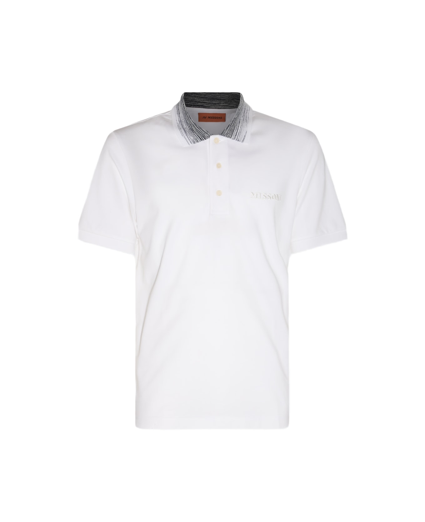 Missoni White Cotton Polo Shirt