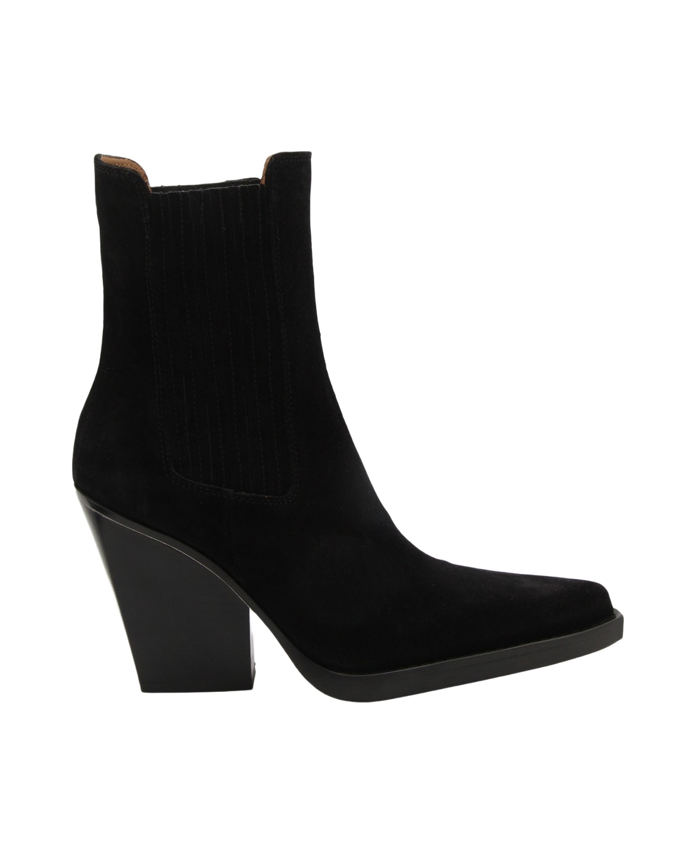 Paris Texas Black Leather Dallas Boots - Black