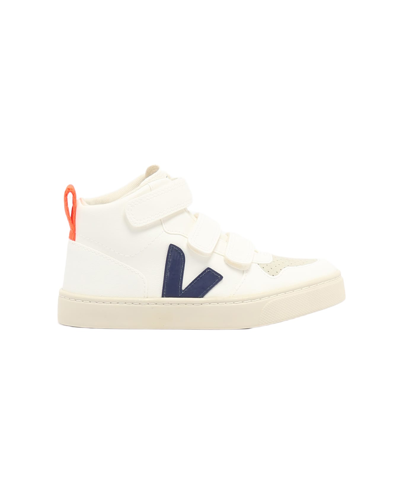 Veja Smal V-10 Mid Sneaker - BIANCO-COBALTO