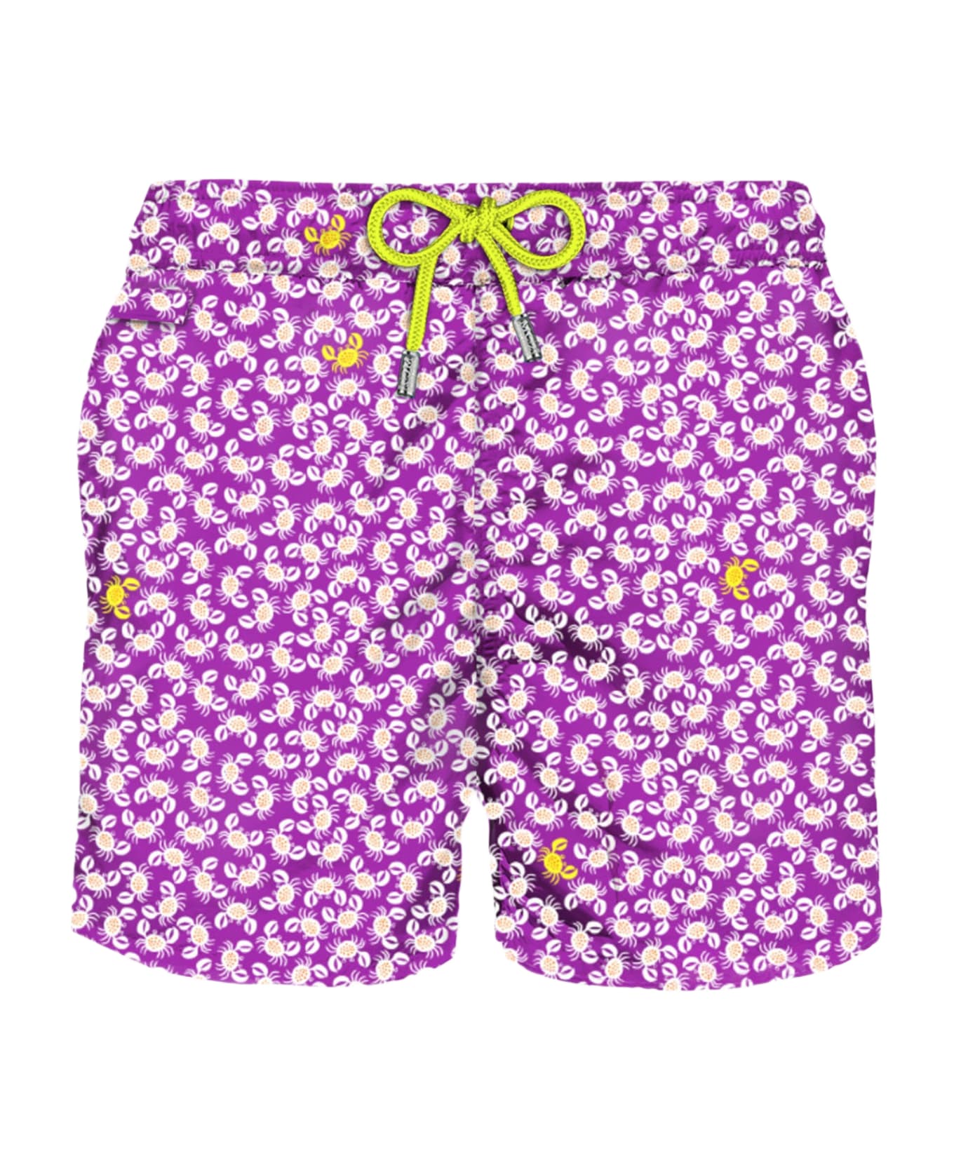MC2 Saint Barth Man Light Fabric Swim Shorts With Crabs Print - PINK