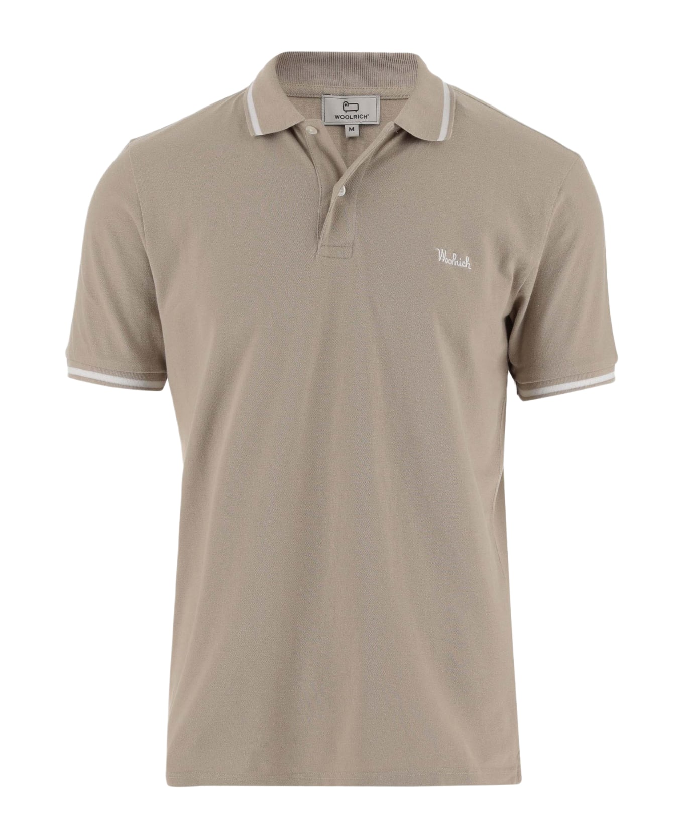 Woolrich Stretch Cotton Polo Shirt - BEIGIE ポロシャツ