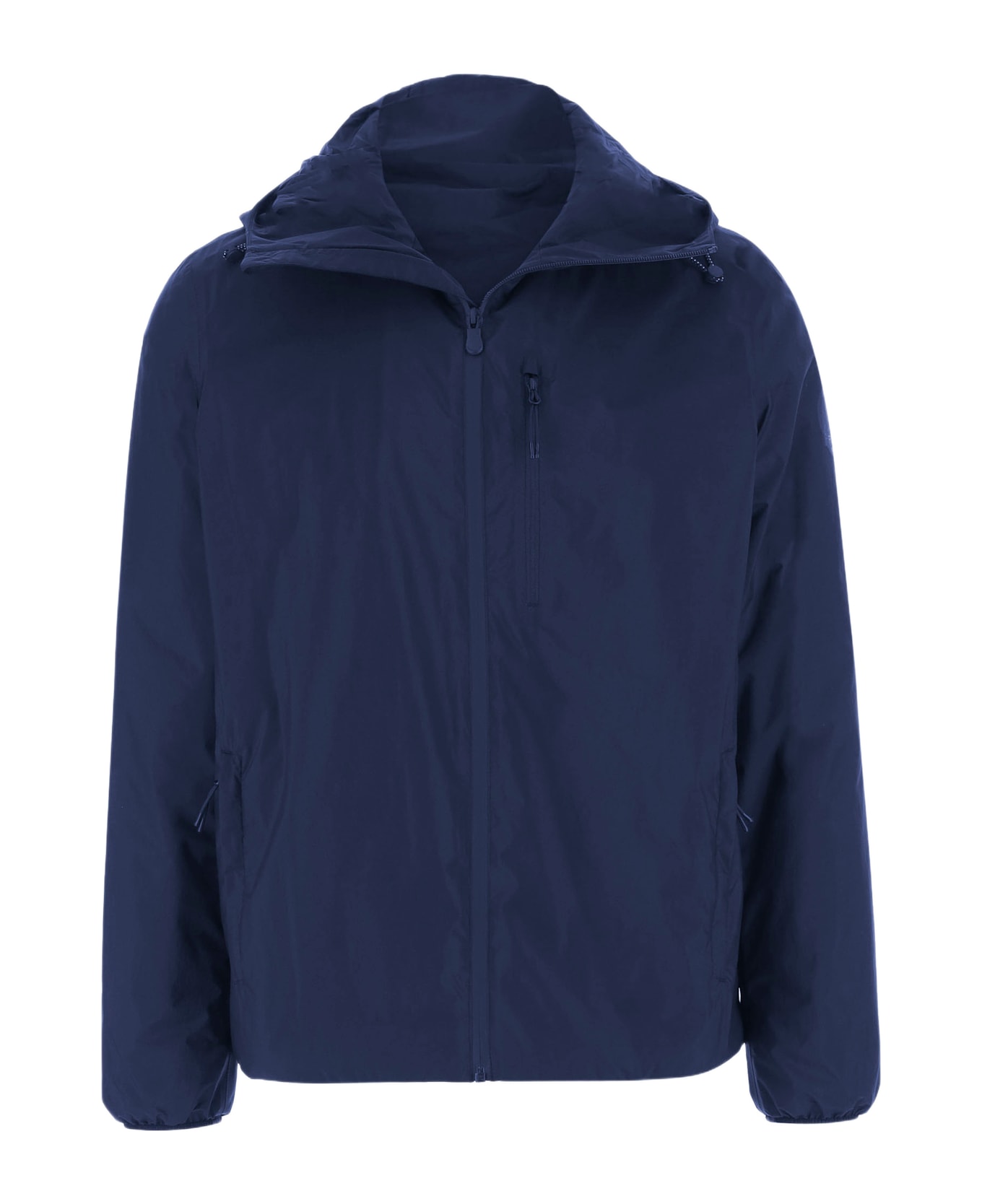 Save the Duck Lightweight Jacket With Hood And Chest Pocket - Blue