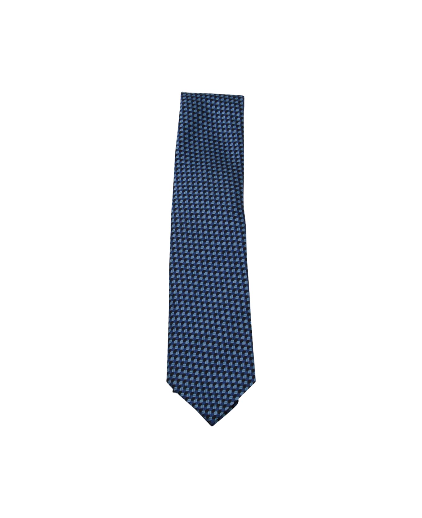 Zegna Navy Silk Tie - Blue
