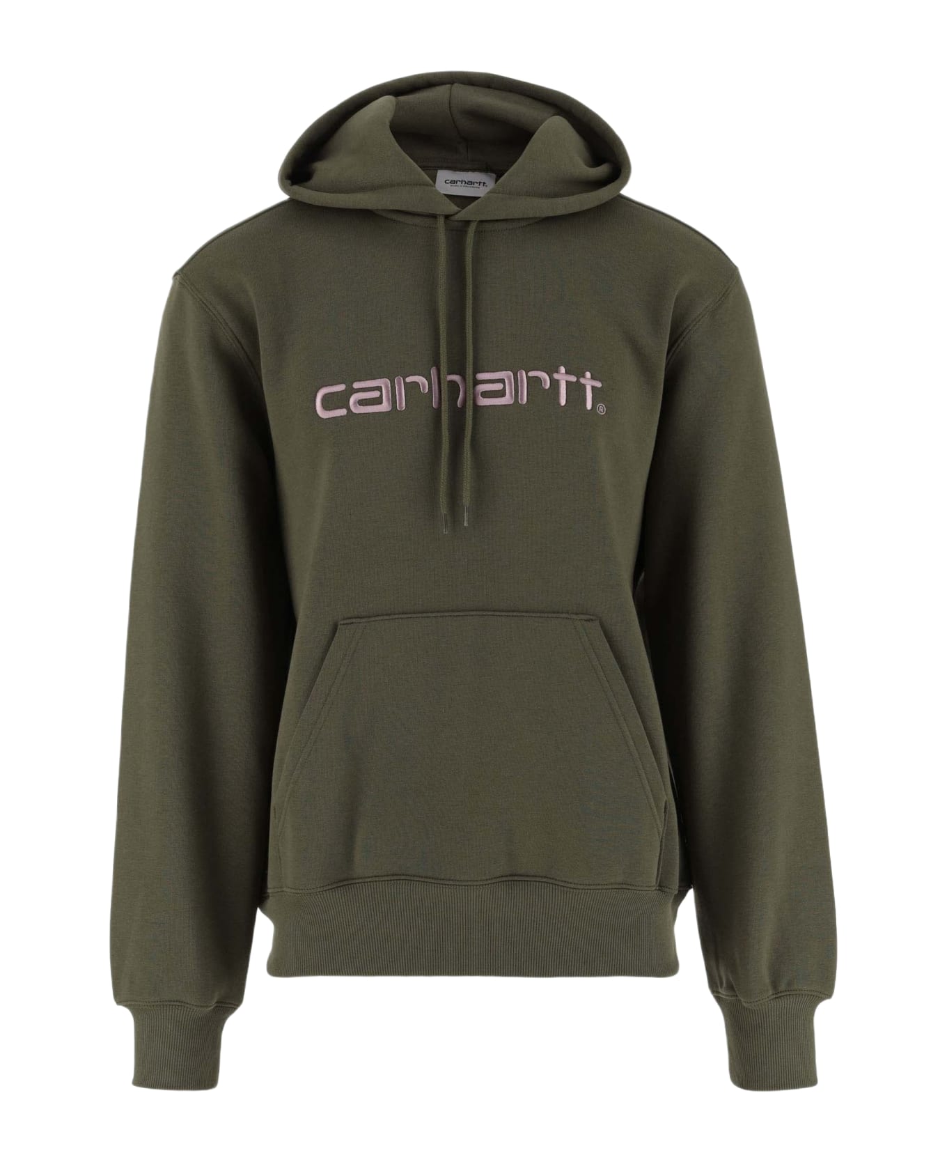 Carhartt Logo Cotton Blend Hoodie - Green フリース