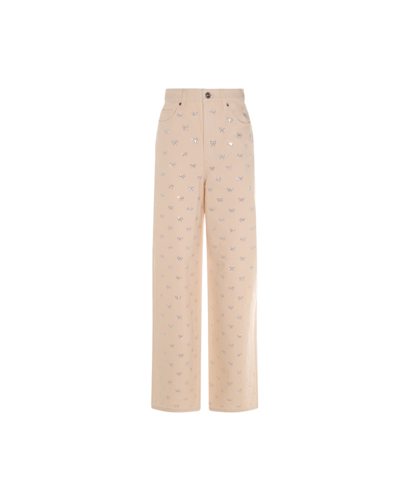 self-portrait Cream Denim Jeans - White