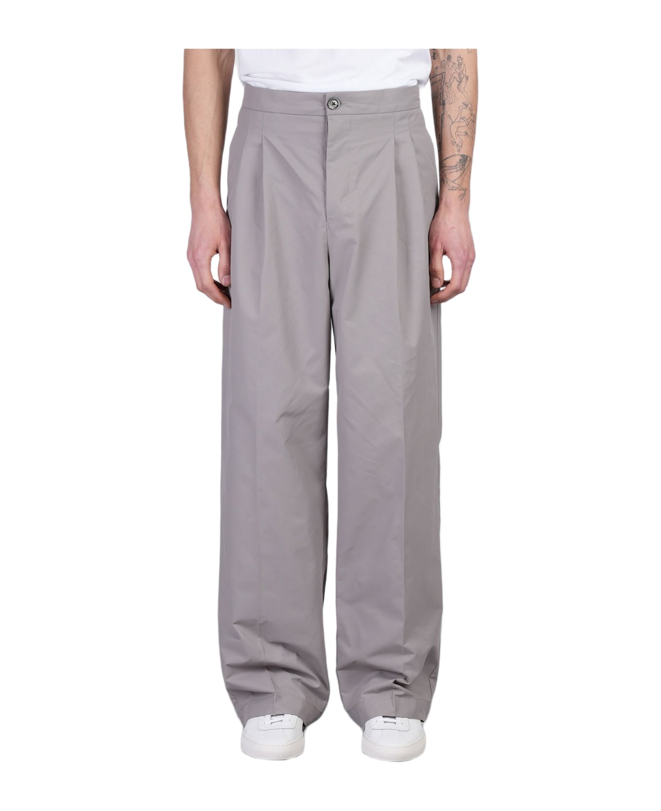Ami Alexandre Mattiussi Pants In Grey Cotton - grey