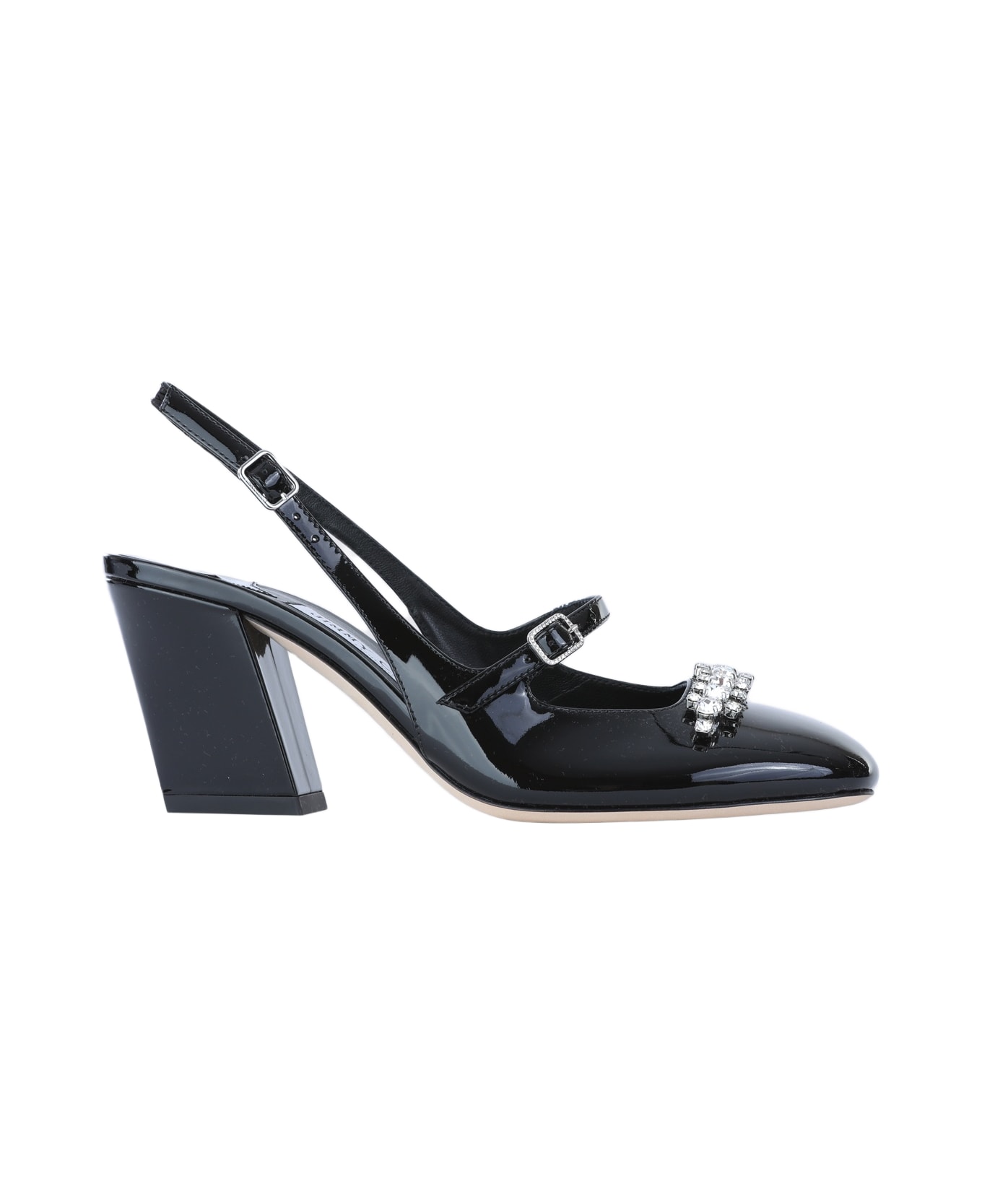 Jimmy Choo Black Leather Belinda Pumps - Black