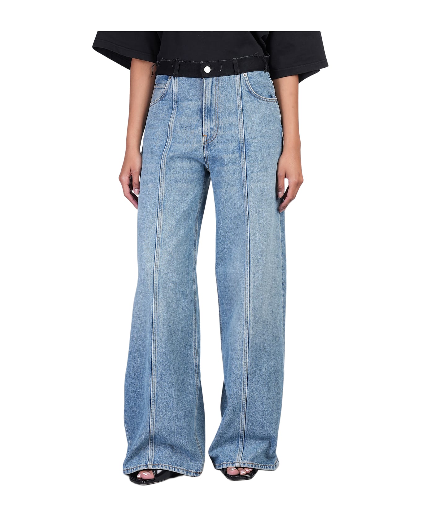 Haikure Peace Jeans In Blue Cotton - blue
