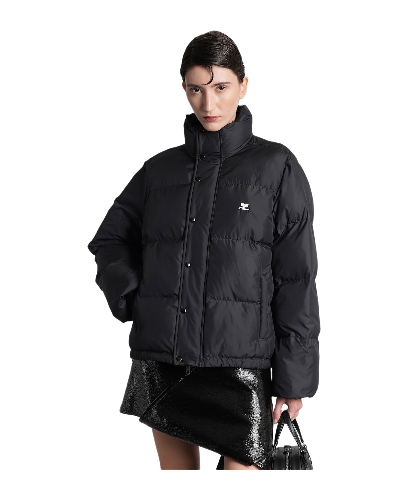 Courrèges Puffer In Black Polyester - black