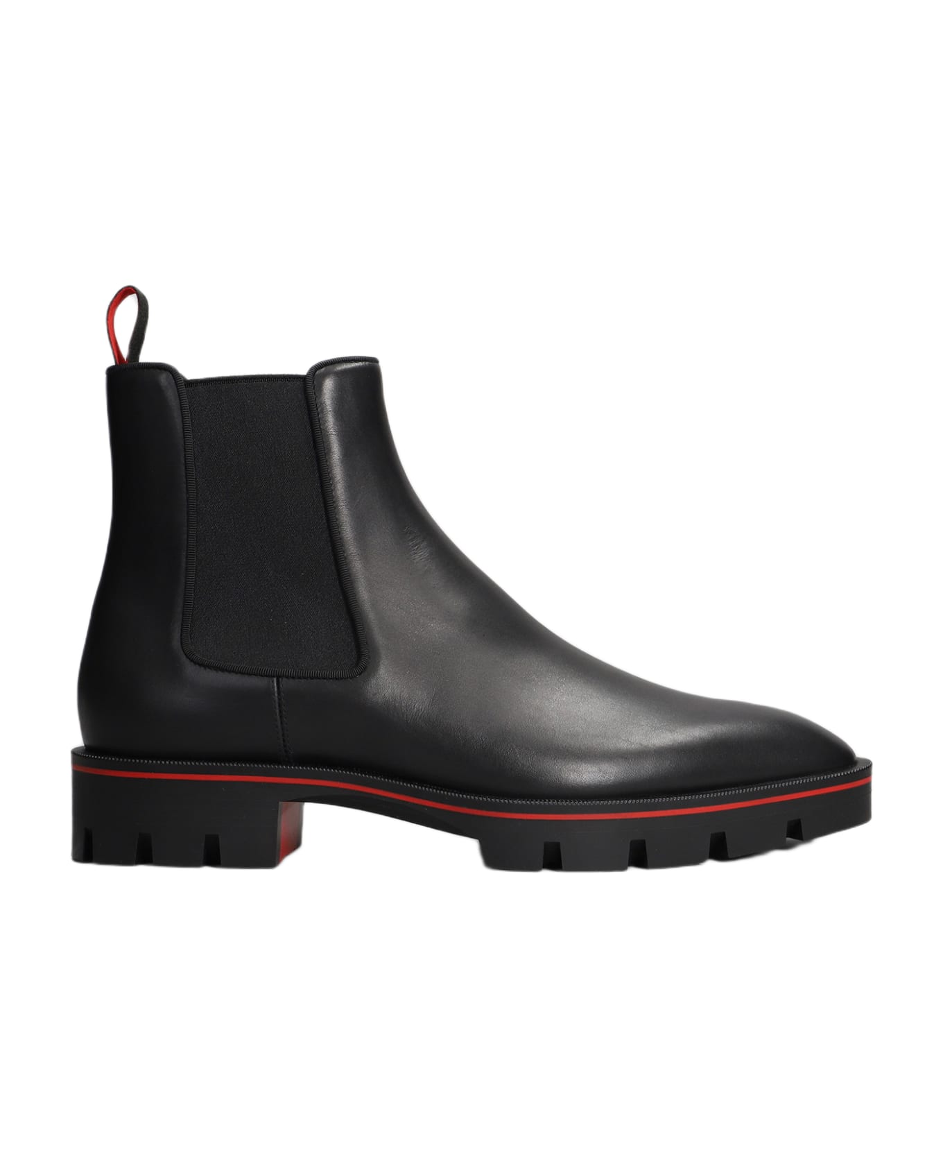 Christian Louboutin Alpinosol Ankle Boot In Calf Leather - BLACK