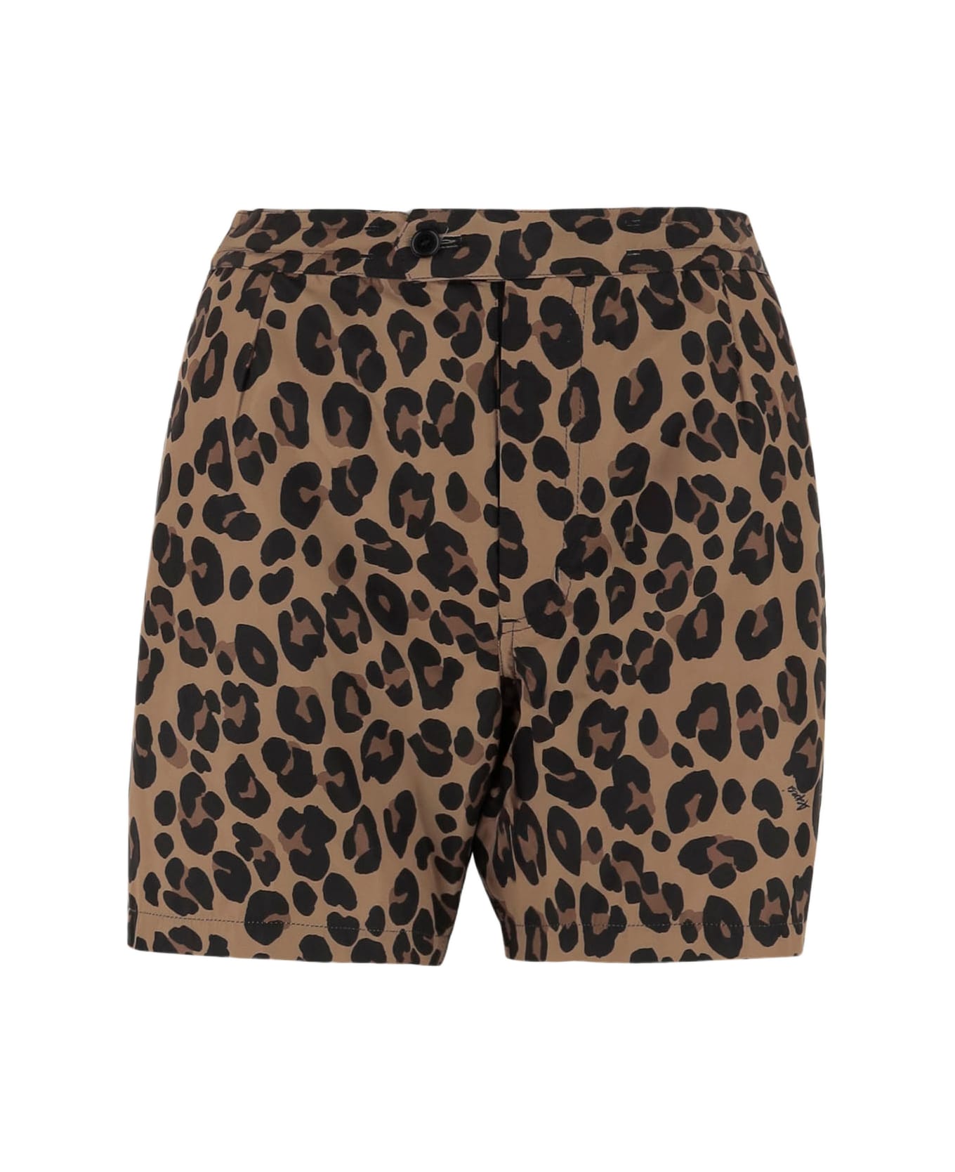 Aspesi Nylon Short Pants With Leo Pattern - Spotted