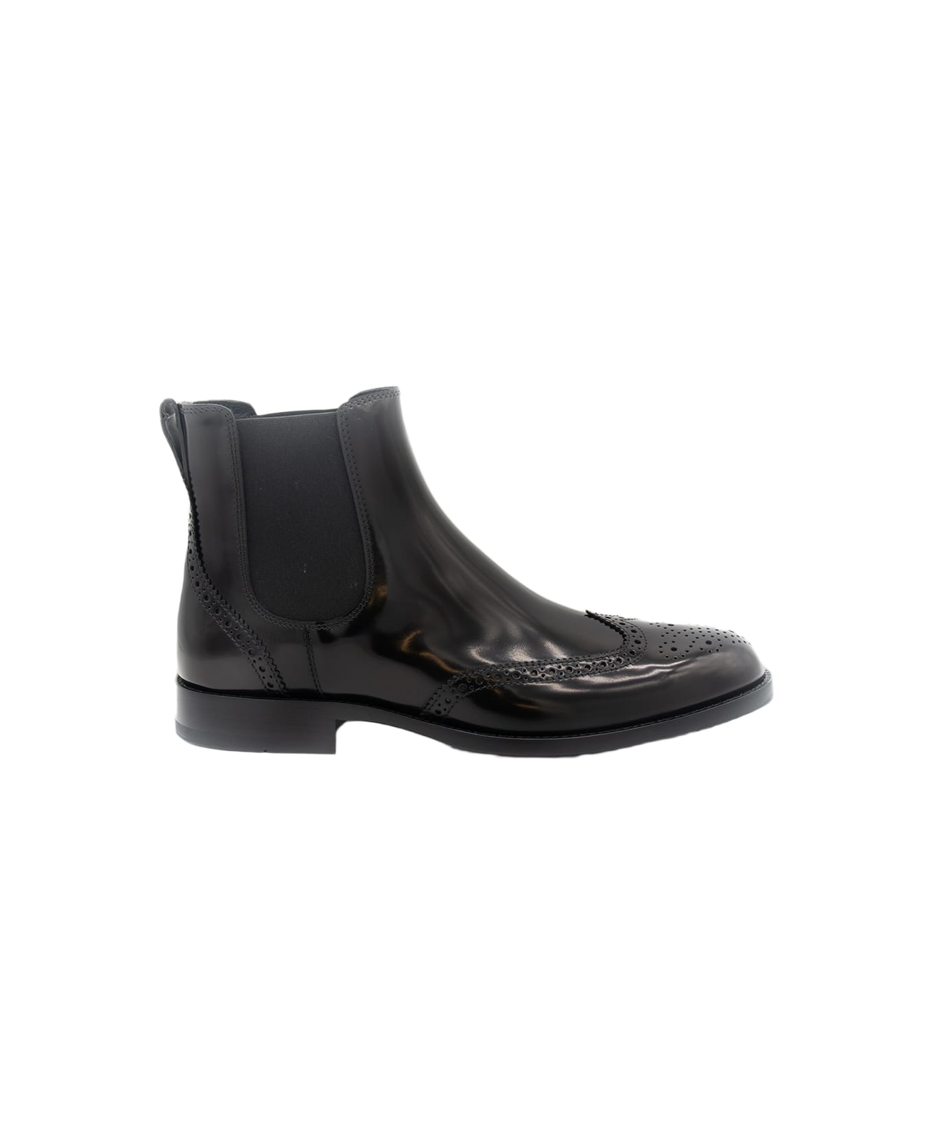 Tod's Black Leather Boots - Black