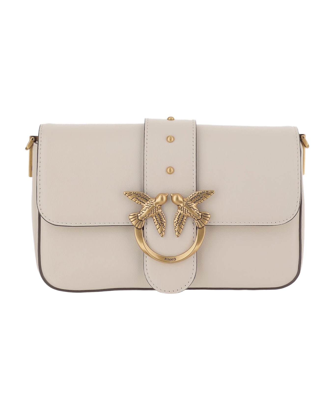 Pinko Classic Love Bag Slouchy Shoulder Bag - White