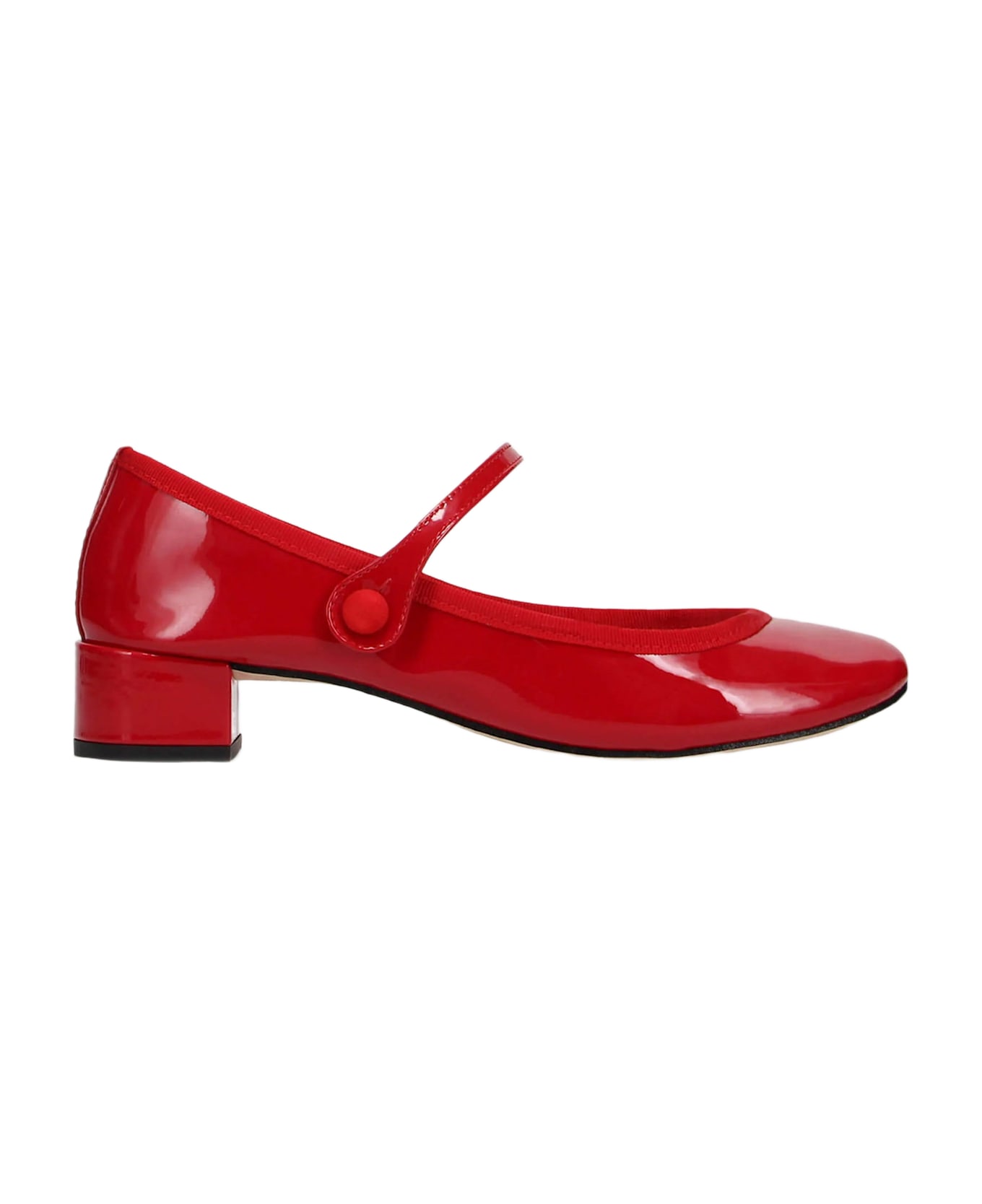 Repetto Rose Babies Patent Leather Mary Jane - Red