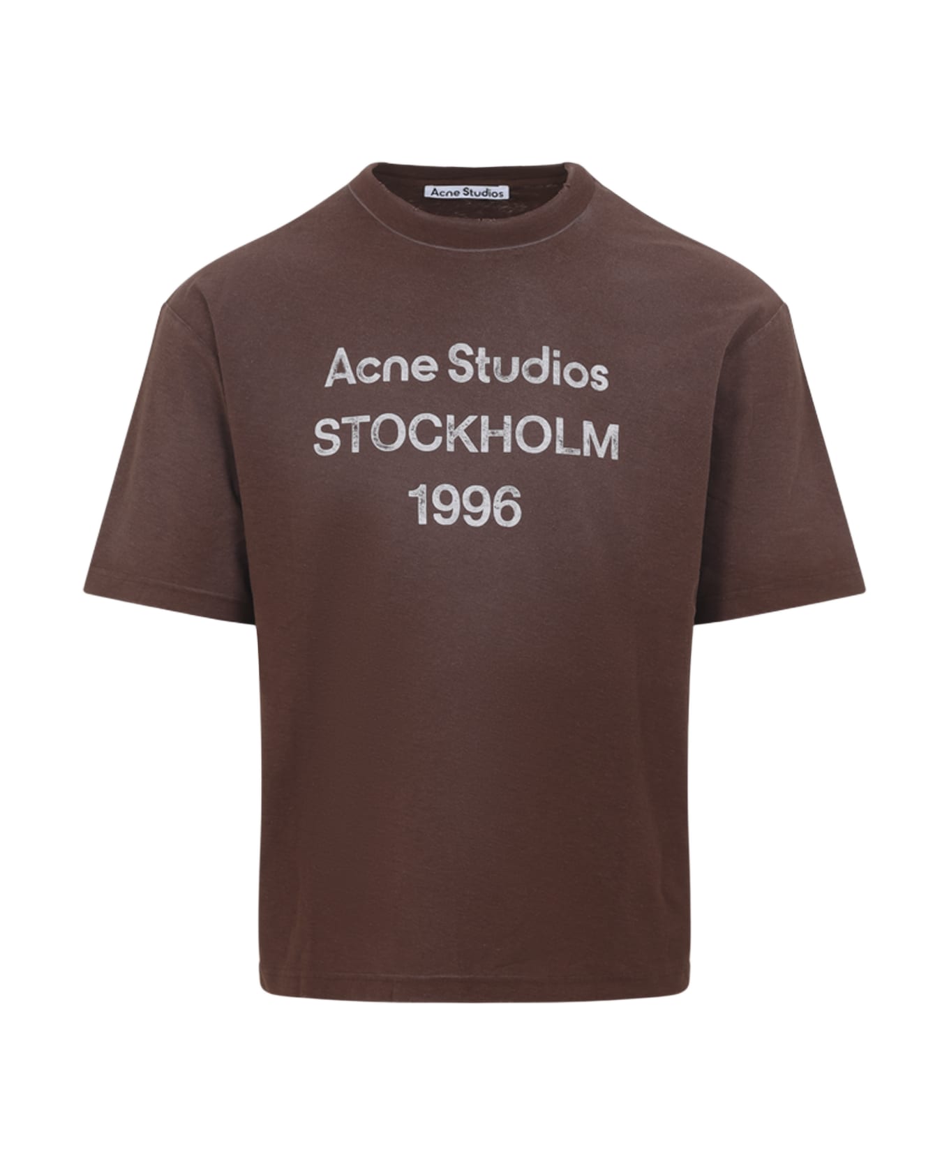 Acne Studios Logo T-shirt - Adn Chocolate Brown