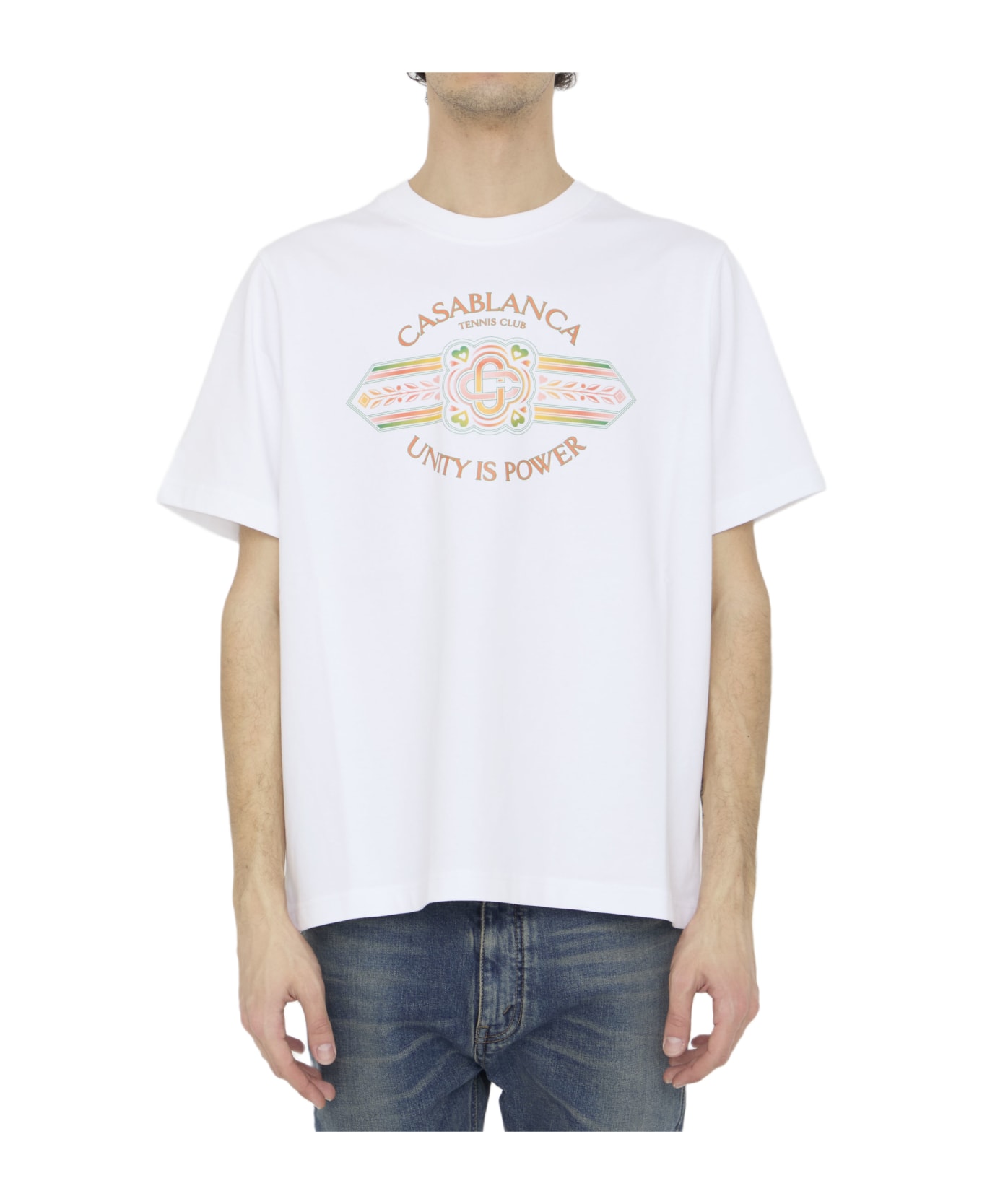 Casablanca Unity Is Power T-shirt - WHITE