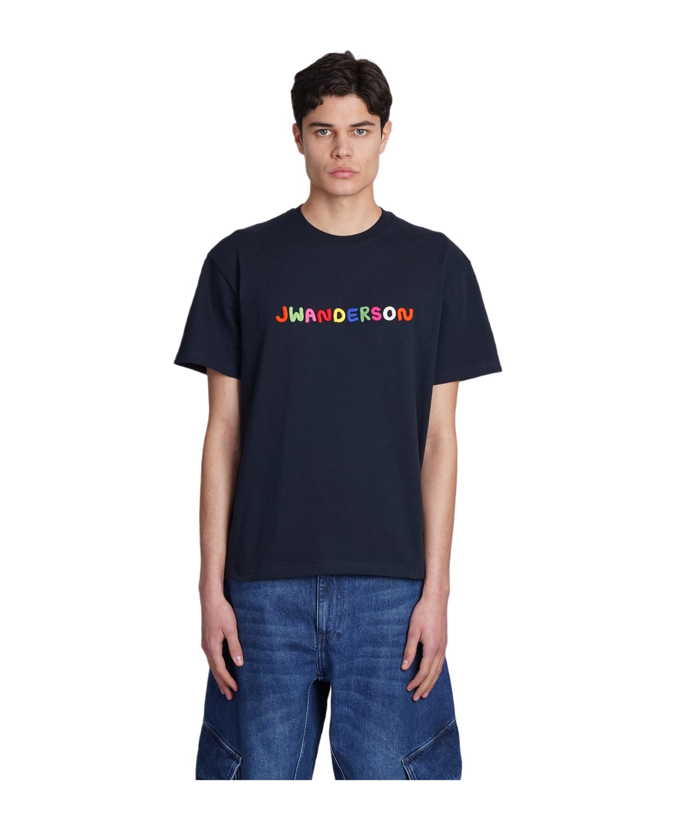 J.W. Anderson T-shirt In Blue Cotton - Navy