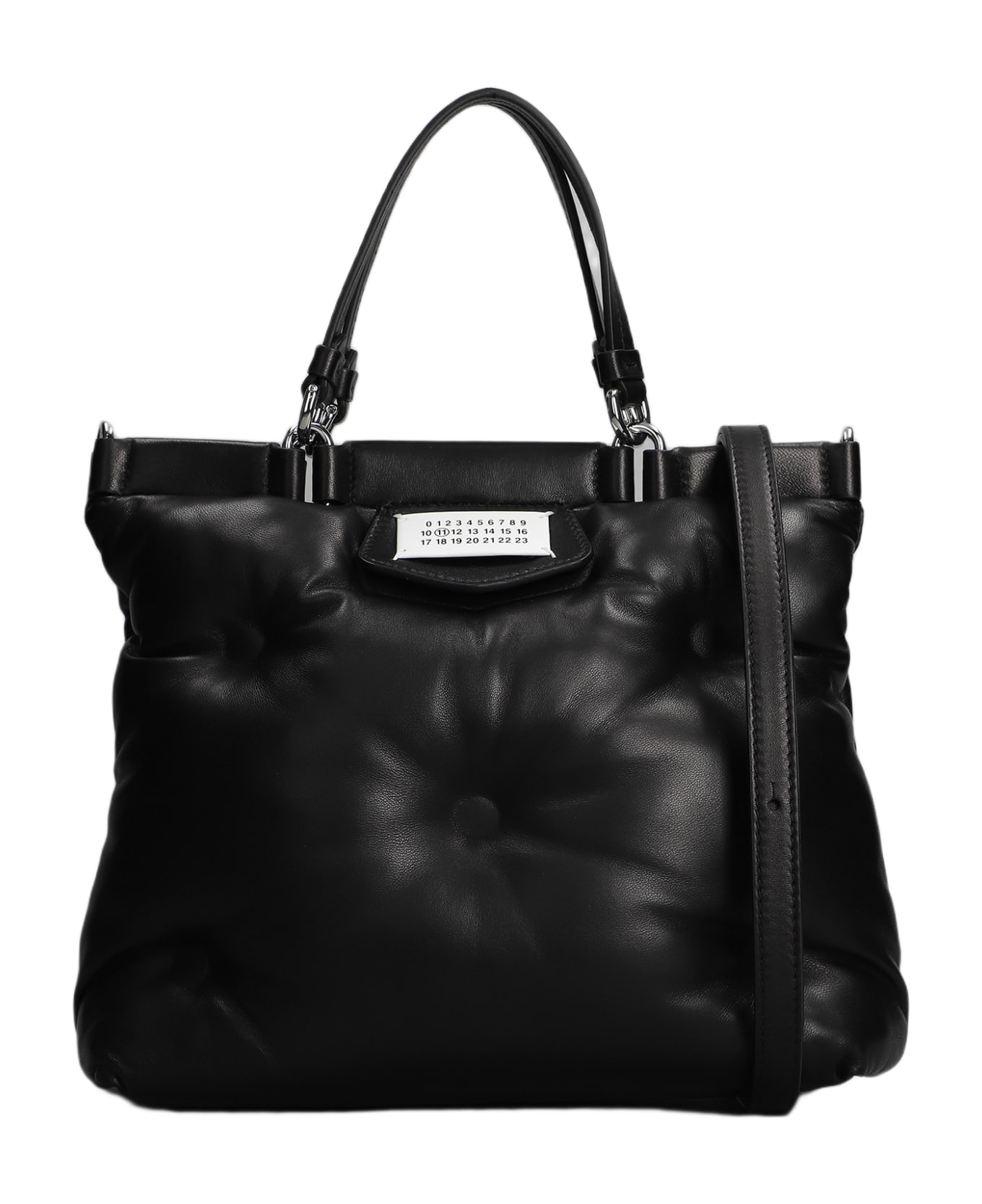 Maison Margiela Glam Slam Shoulder Bag In Black Leather - black