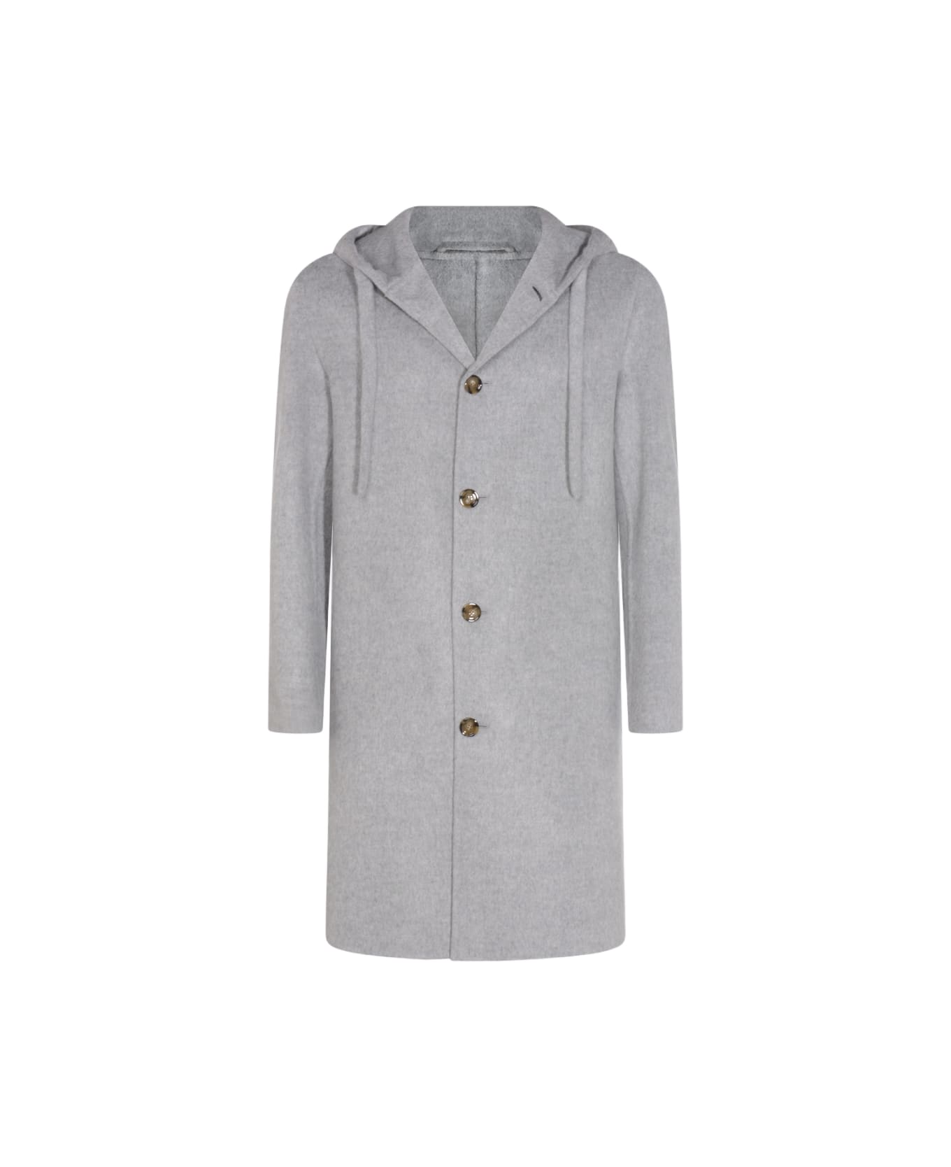 Lardini Grey Wool Coat - Perla