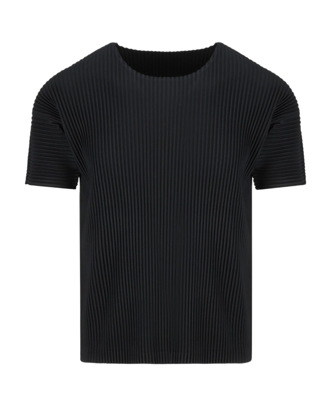 Homme Plissé Issey Miyake Basic Pleated T-shirt - Black シャツ
