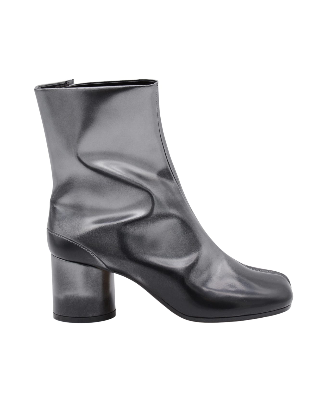 Maison Margiela Silver/black Leather Boots - SILVER/BLACK