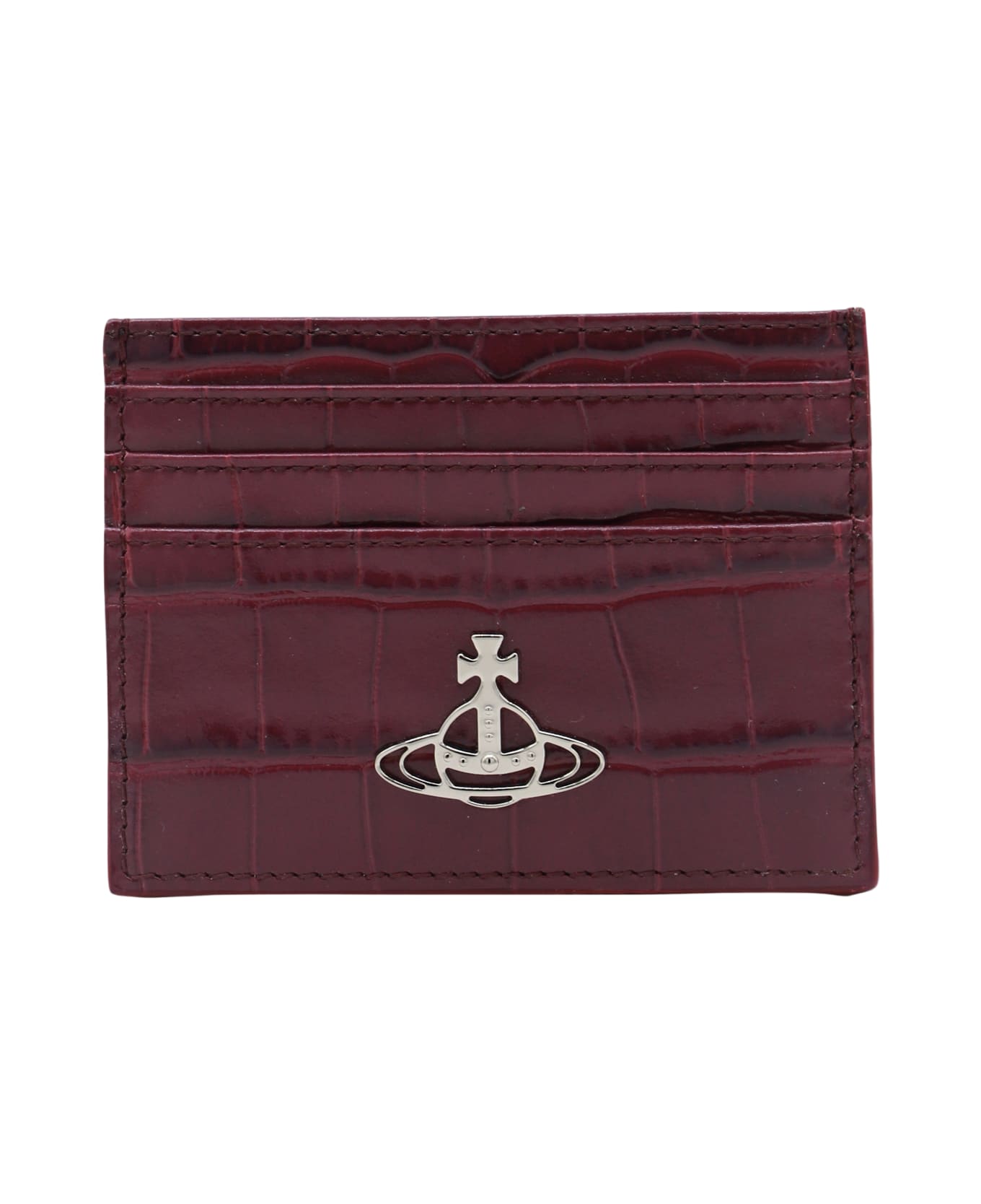 Vivienne Westwood Purple Leather Card Holder - Purple