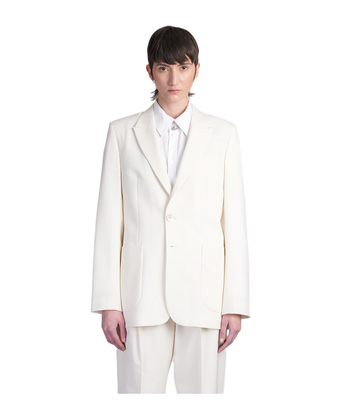 Marni Blazer In Beige Wool - beige