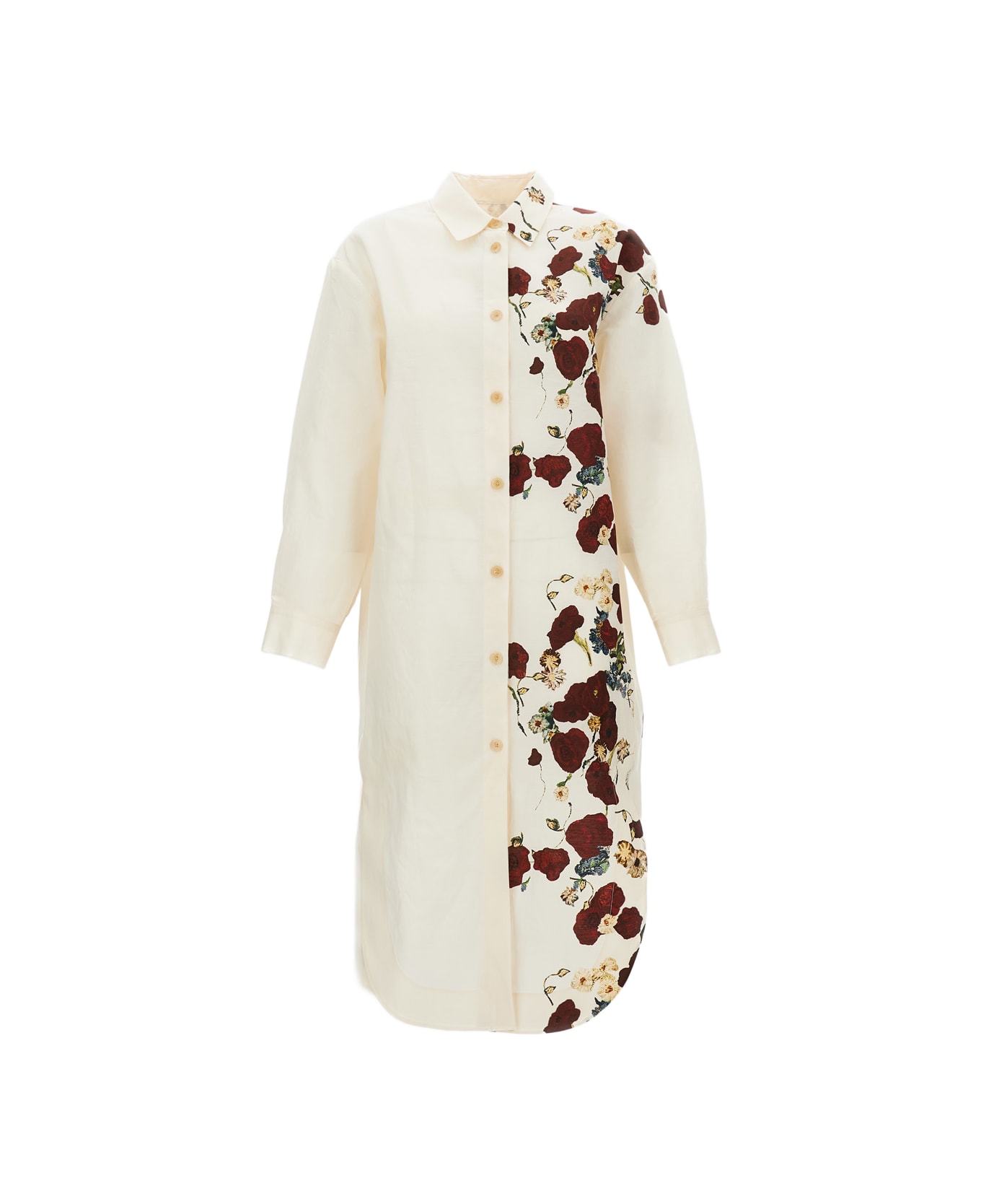 Khaite Gloria Floral Dress - White