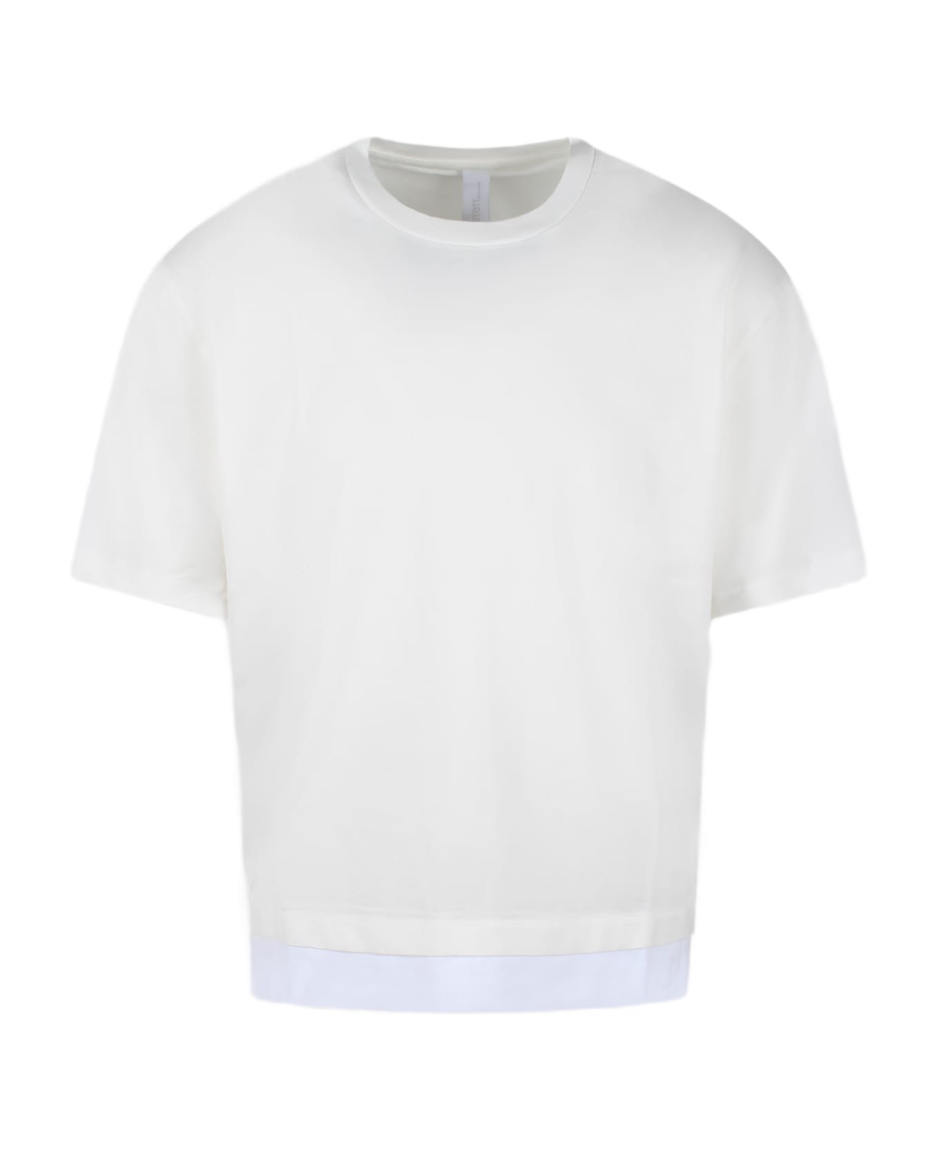 Neil Barrett Slim Dropped Shoulder Bicolor T-shirt - White