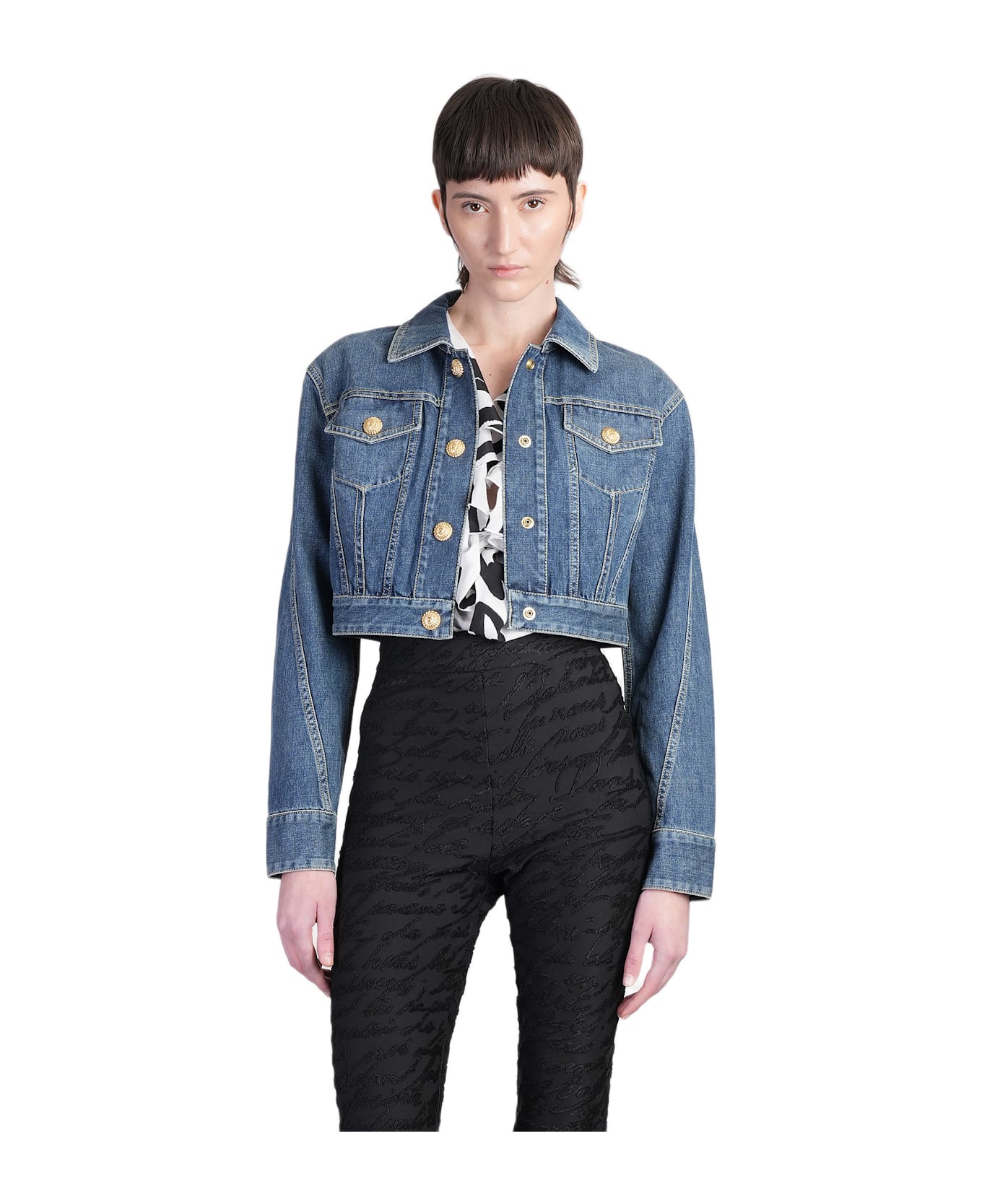 Balmain Denim Jackets In Blue Cotton - blue