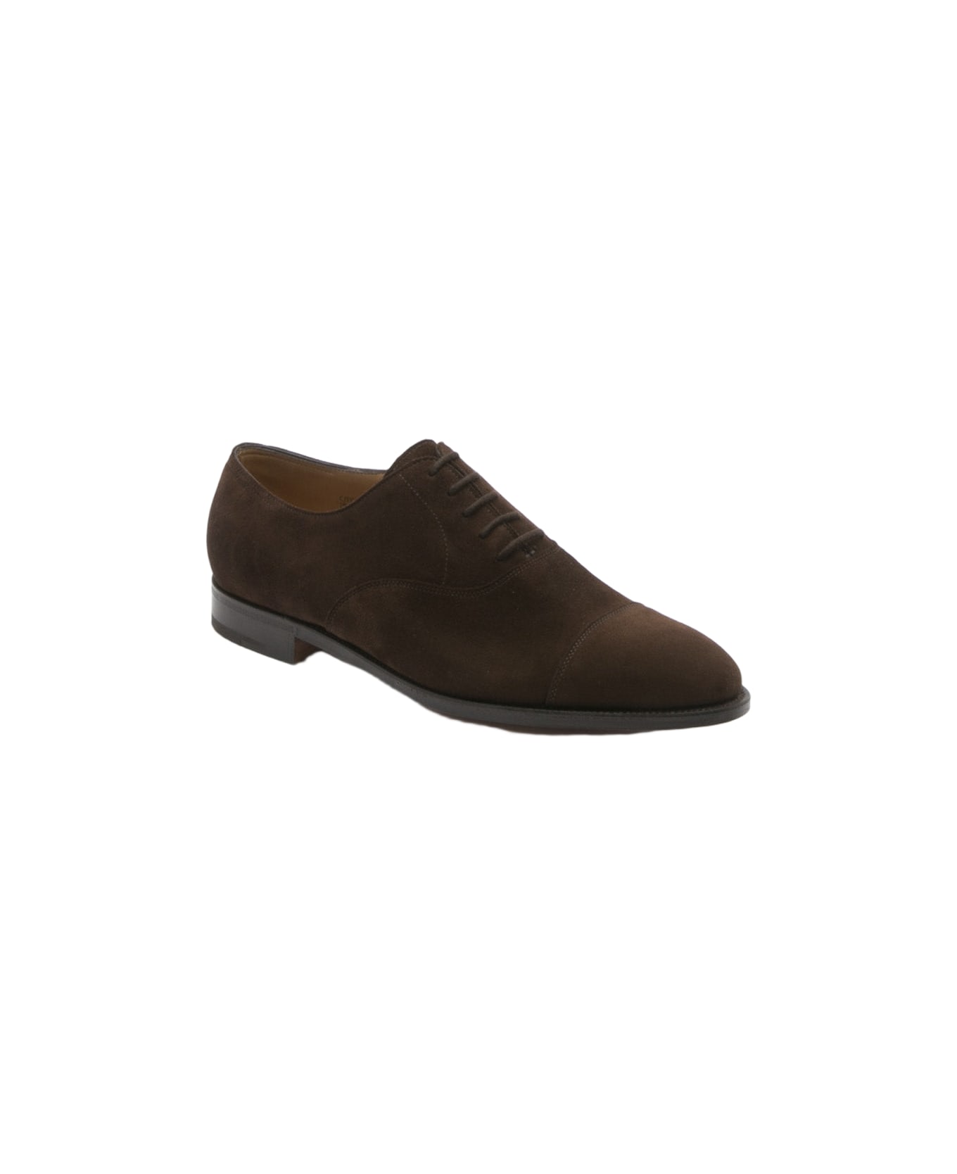 John Lobb City Ii Dark Brown Suede Oxford Shoe (fitting E)