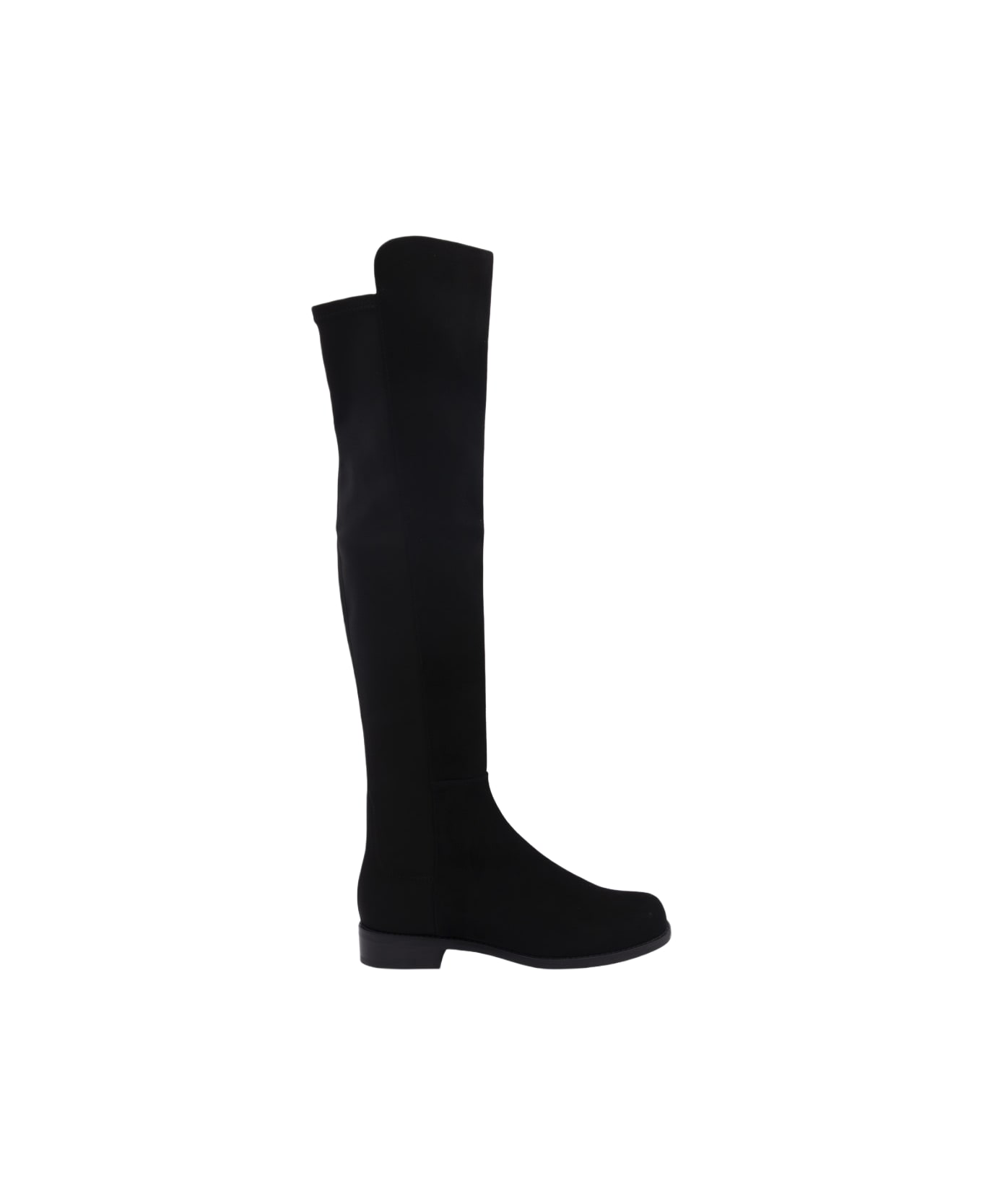 Stuart Weitzman Black Suede And Stretch 50/50 Boots - Black ブーツ