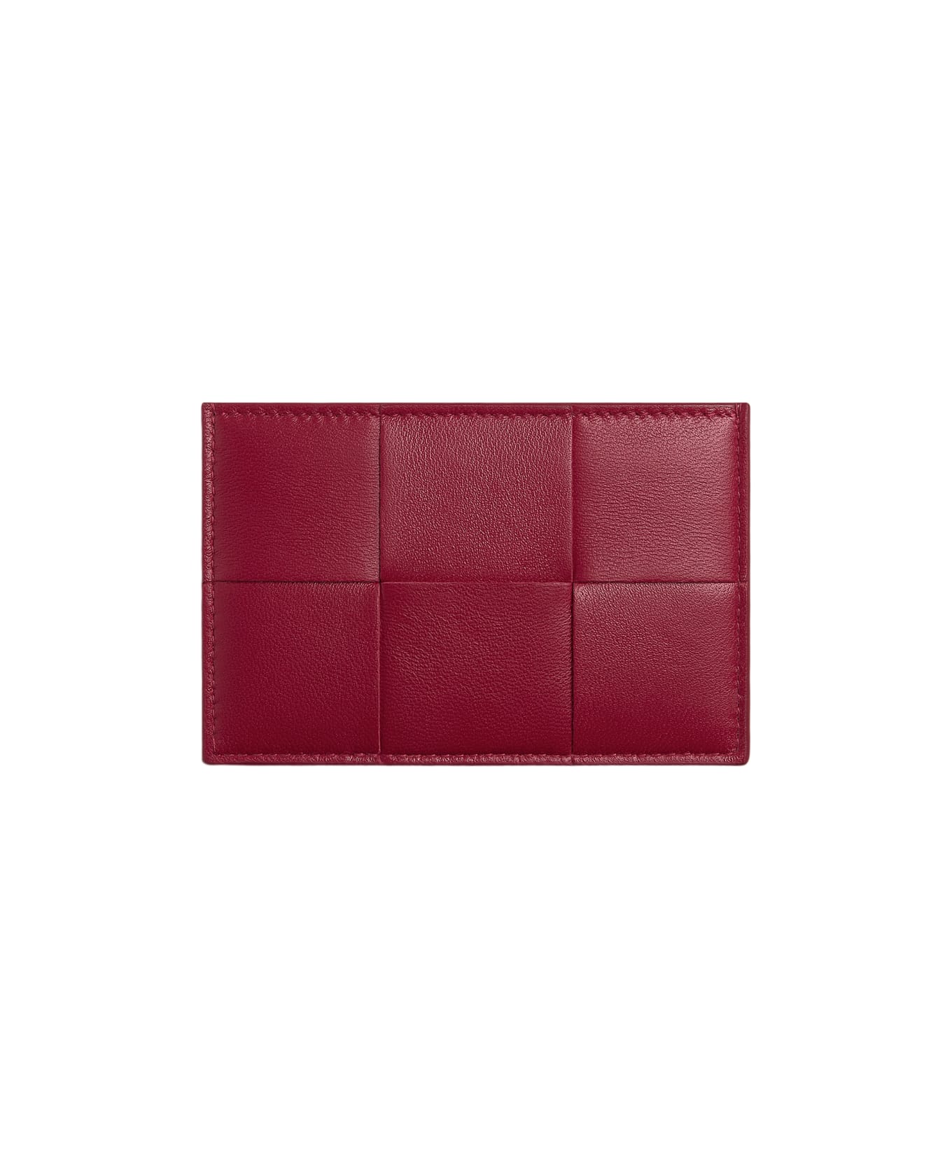 Bottega Veneta Bicolor Leather Cardholder - Red