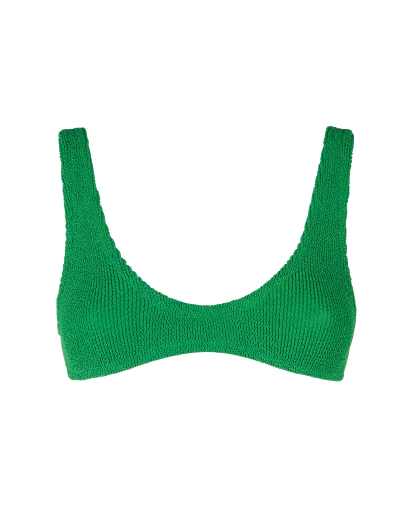 MC2 Saint Barth Woman Green Crinkle Bralette Swimsuit - GREEN