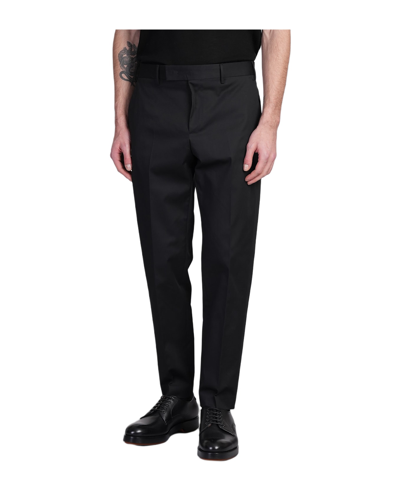 PT Torino Sd59 Pants In Black Cotton - black