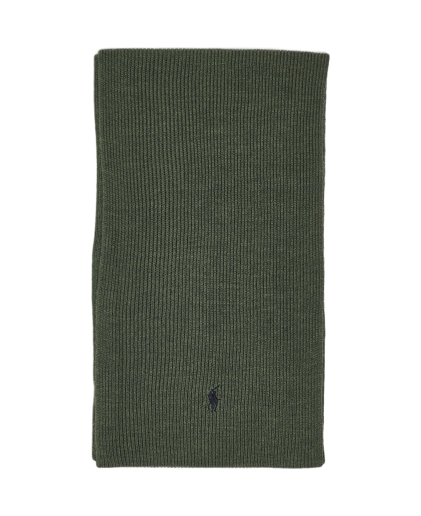 Polo Ralph Lauren Sciarpa In Lana Con Pony Player Scarf - Green