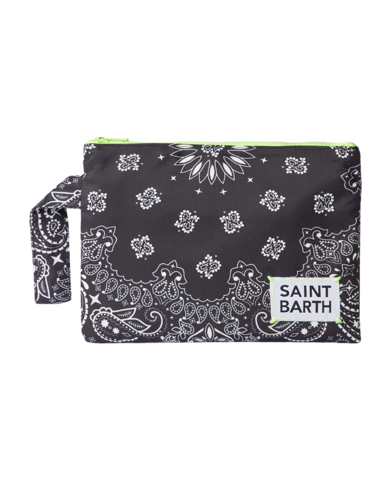 MC2 Saint Barth Pareasy Nylon Pochette With Bandanna Print - BLACK