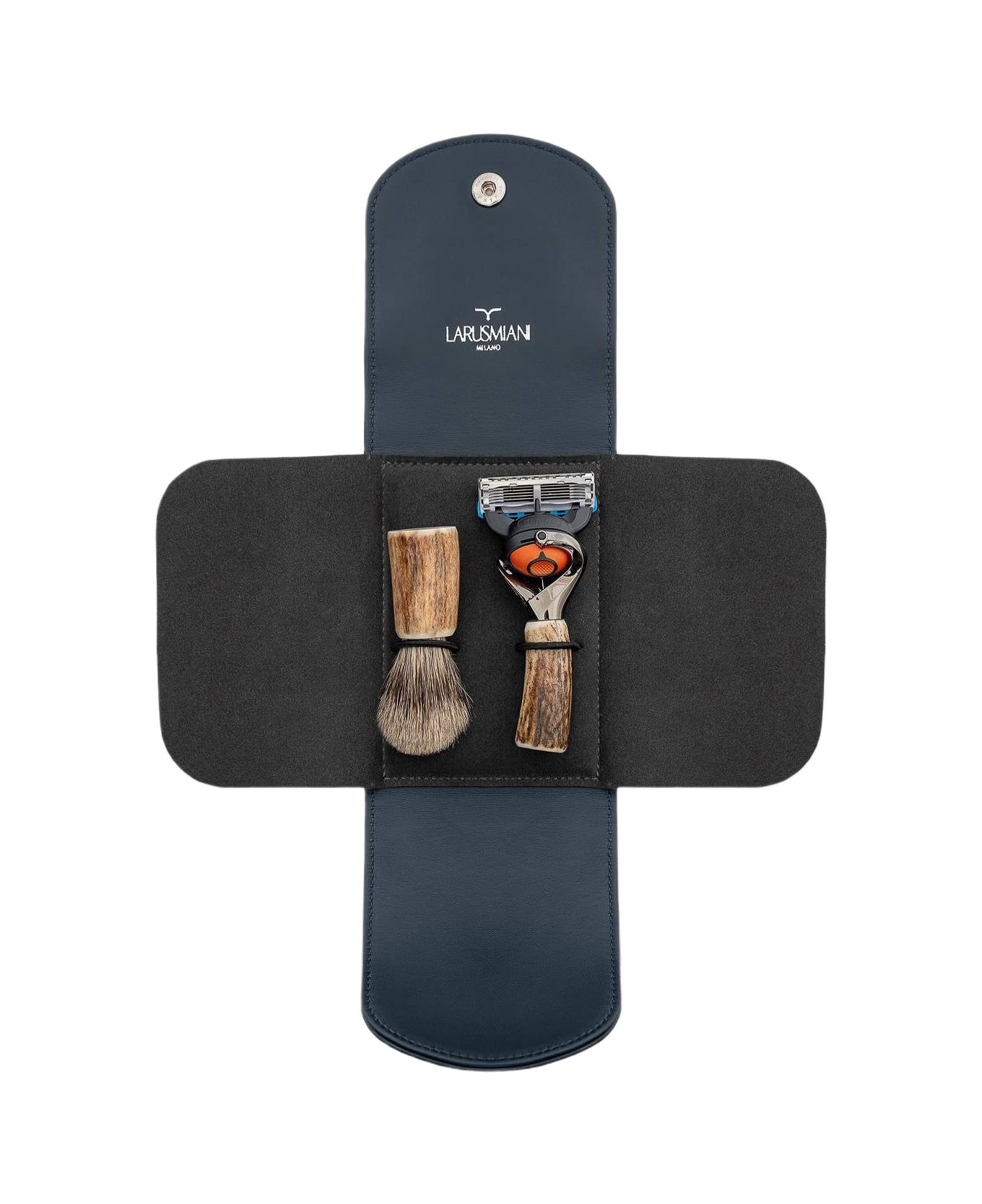 Larusmiani Travel Shaving Kit Beauty - Brown