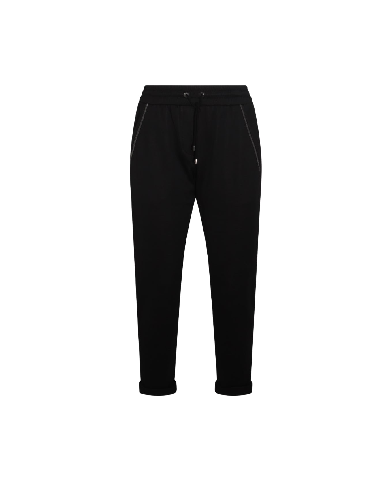 Brunello Cucinelli Black Cotton Pants - Black