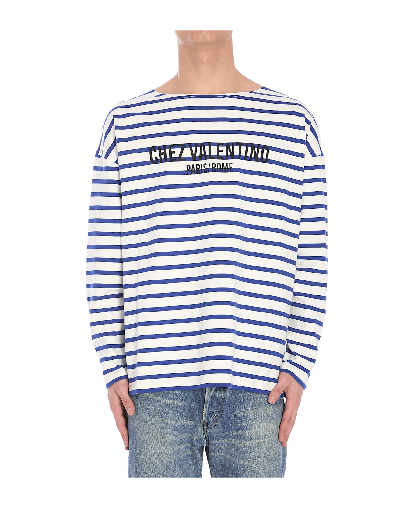 Valentino Garavani Striped Chez Valentino T-shirt - Red